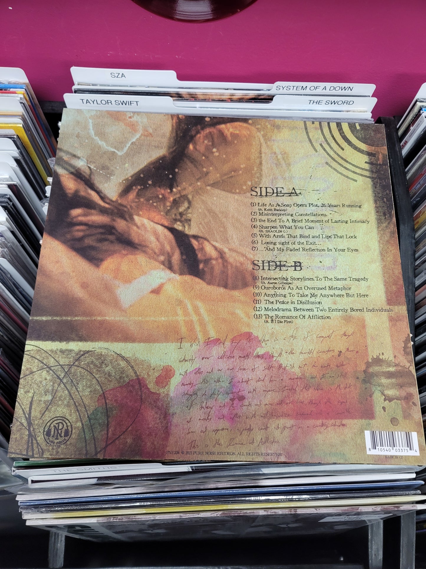 USED: SeeYouSpaceCowboy - The Romance of Affliction LP (colored vinyl)