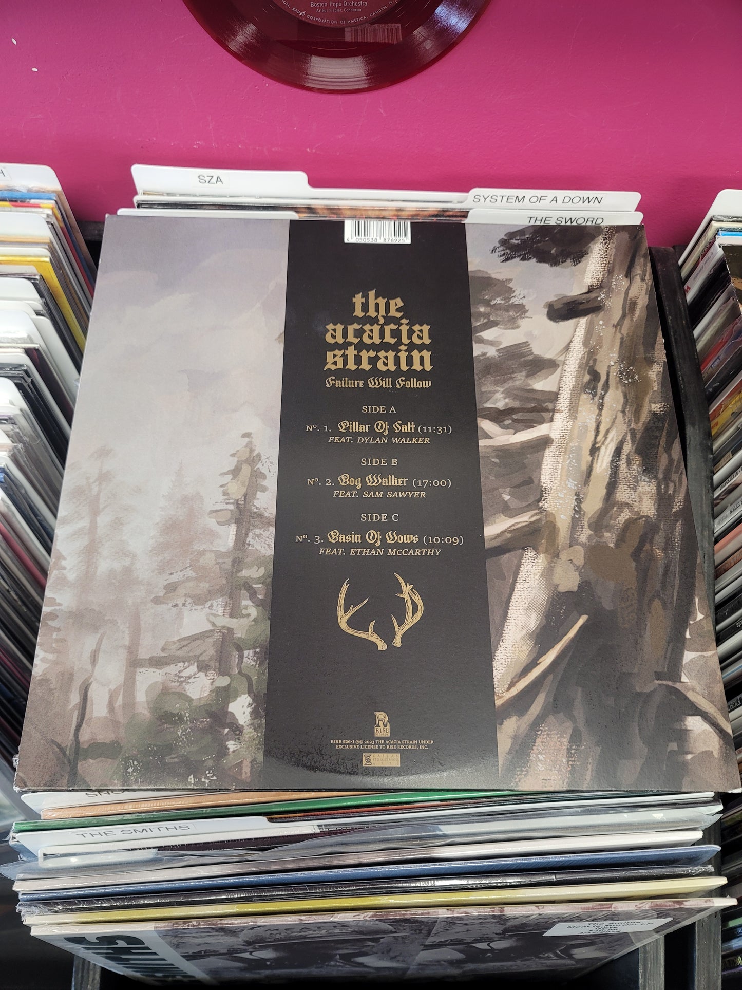 USED: The Acacia Strain - Failure Will Follow LP record (clear vinyl w/ splatter)