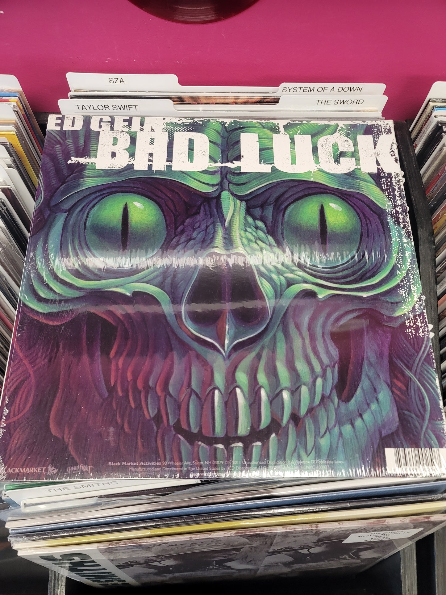 USED: Ed Gein - Bad Luck LP record (red/orange split colored vinyl)