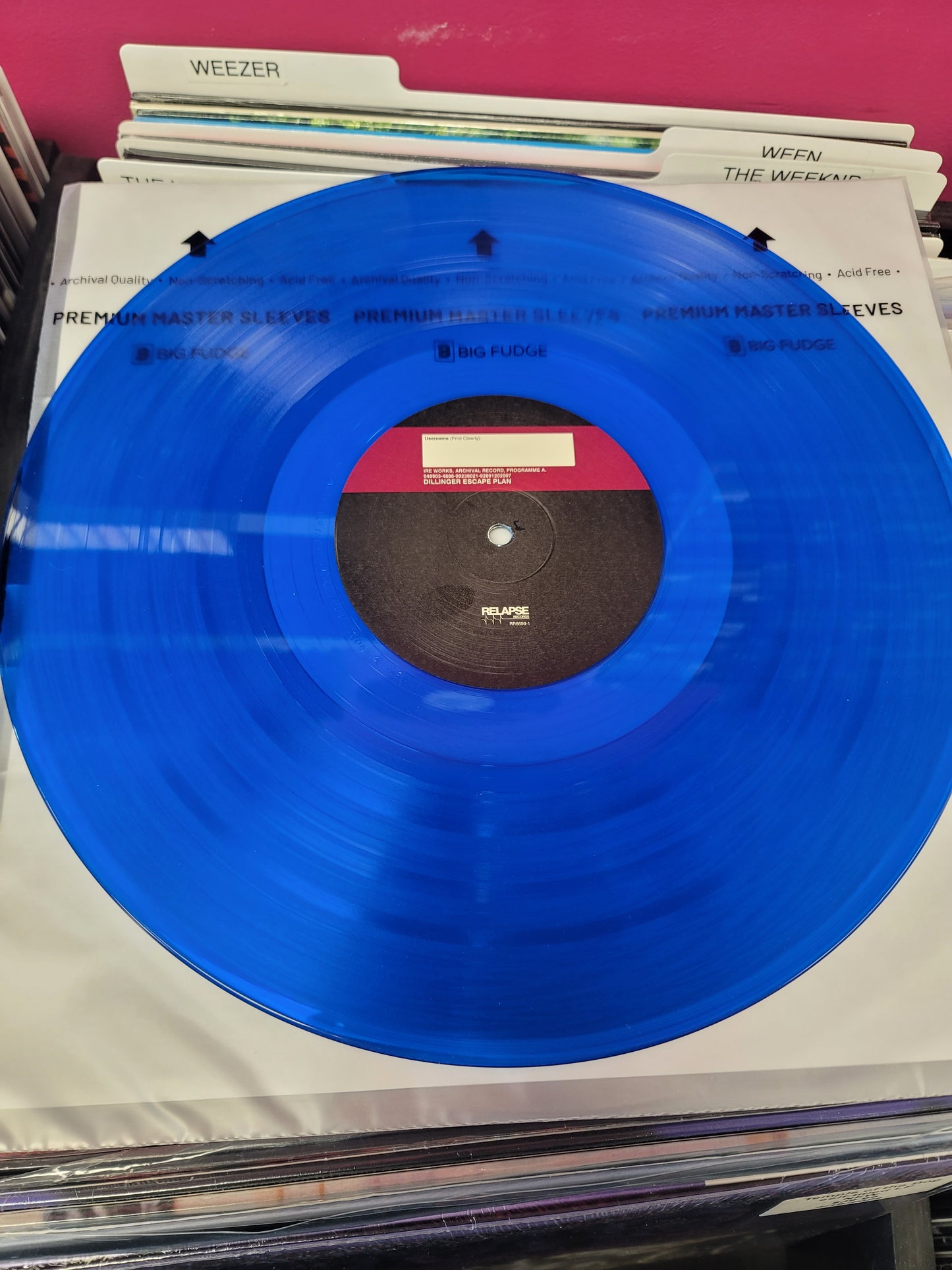 USED: Dillinger Escape Plan - Ire Works LP record (blue vinyl)