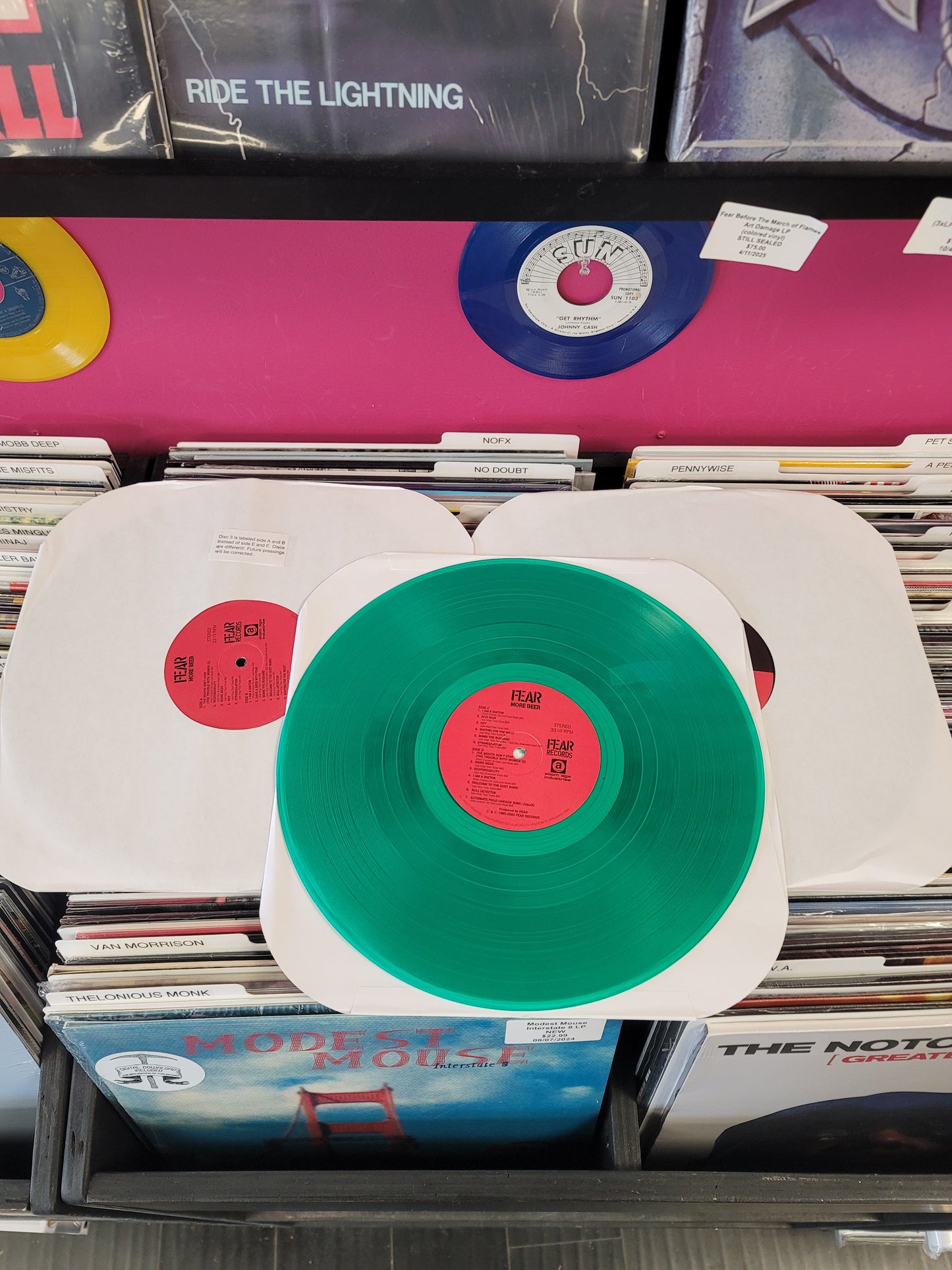 USED: Fear - More Beer LP triple record edition (green vinyl)