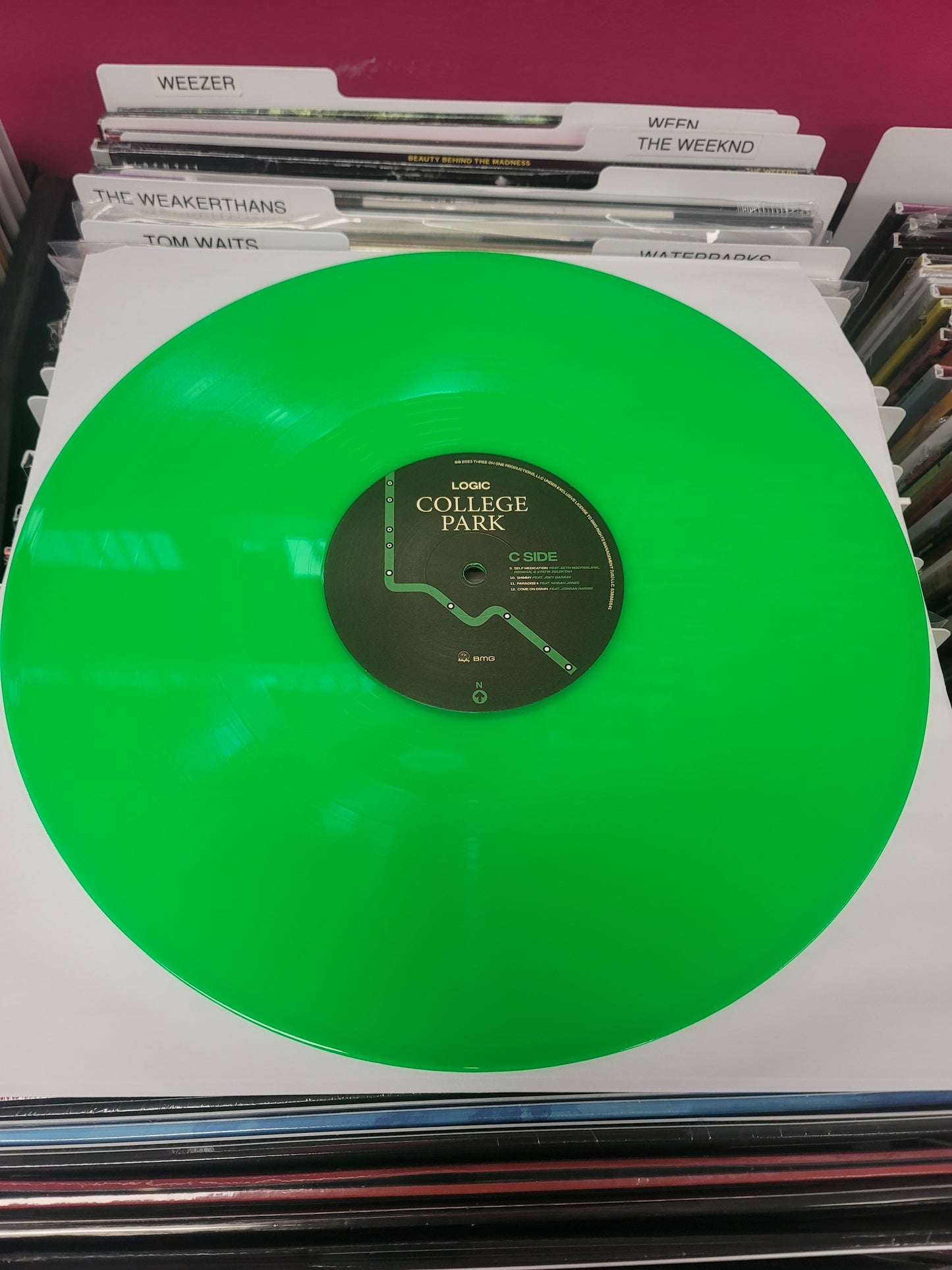 USED: Logic - College Park LP record (Spotify exclusive green vinyl)