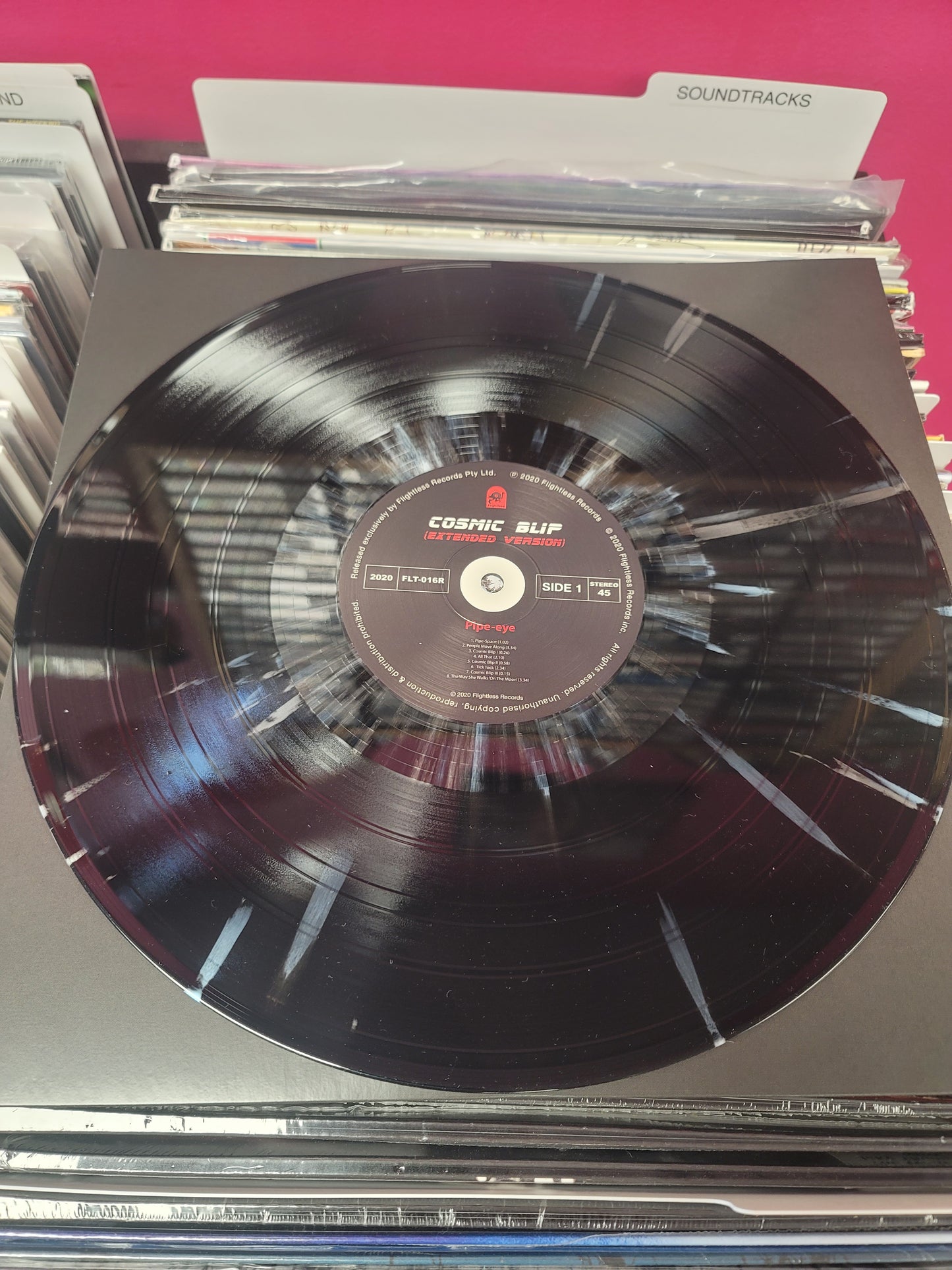 USED: Pipe-Eye - Cosmic Blip (extended version) 12" EP (black vinyl w/ white splatter)