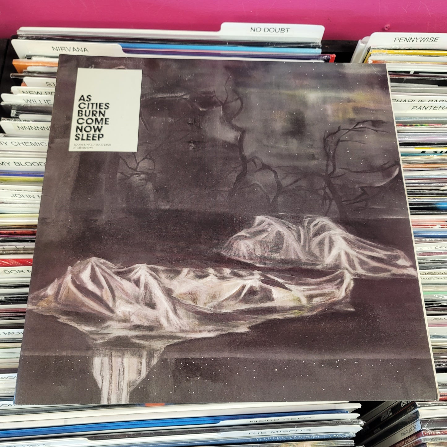 USED: As Cities Burn - Come Now Sleep LP record (orange vinyl)
