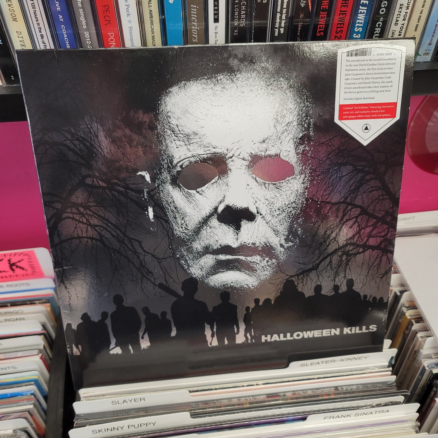 USED: Halloween Kills soundtrack LP (clear vinyl w/ red splatter)