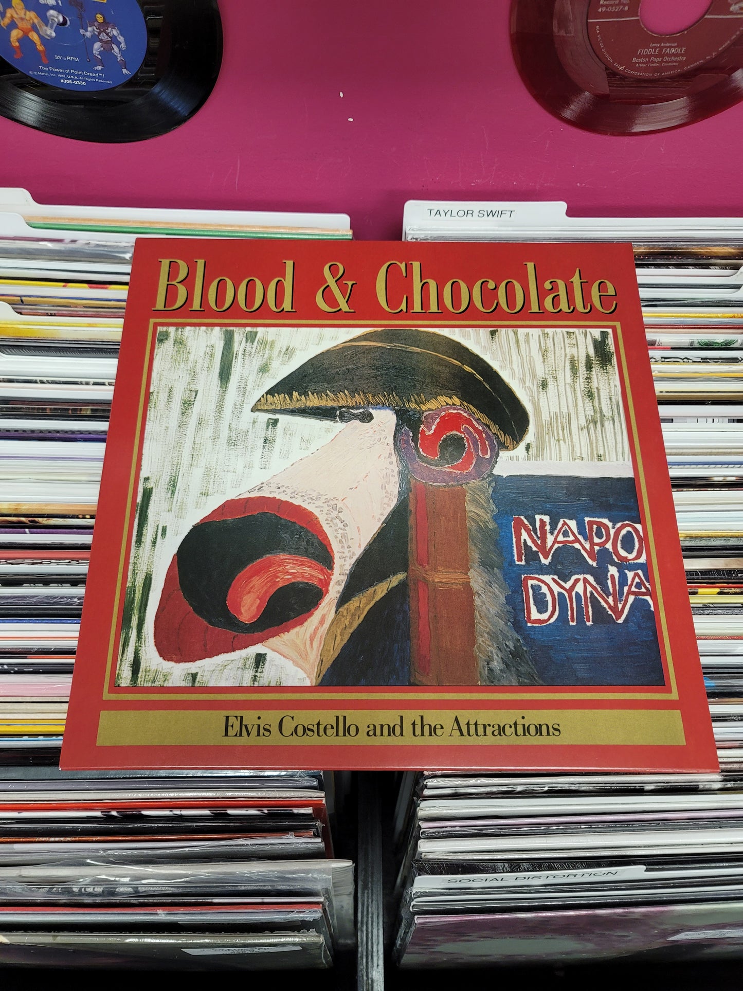 USED: Elvis Costello & The Attractions - Blood & Chocolate LP vinyl record