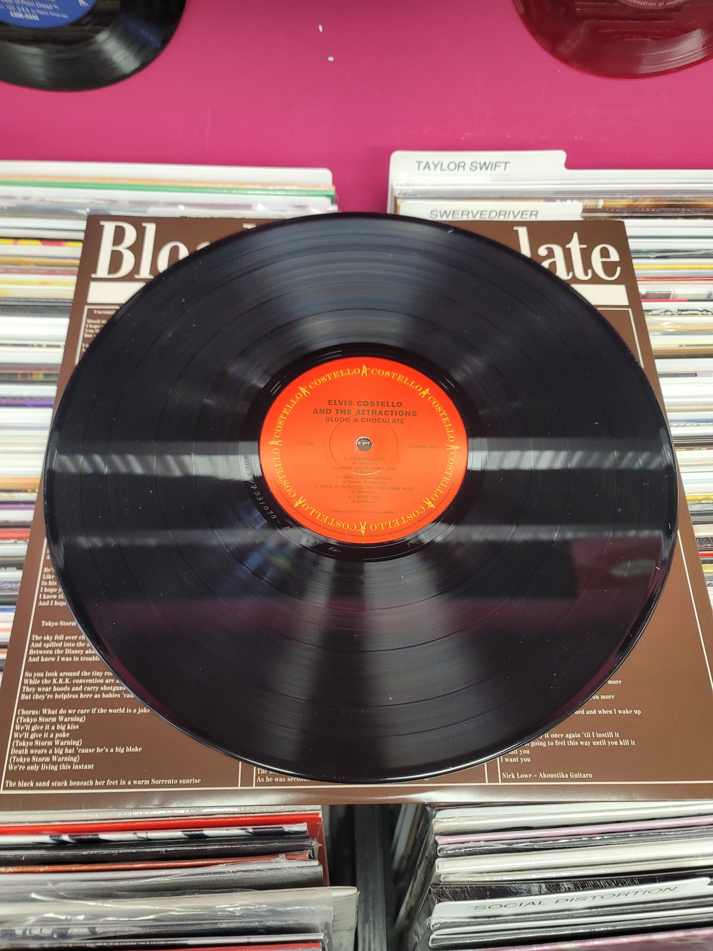USED: Elvis Costello & The Attractions - Blood & Chocolate LP vinyl record