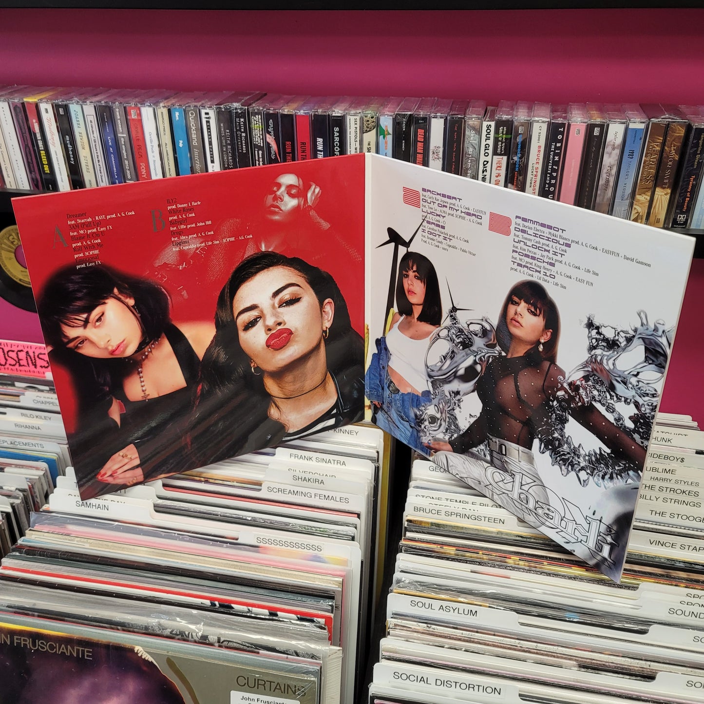 USED: Charli XCX - Number 1 Angel / Pop 2 LP record (red vinyl)