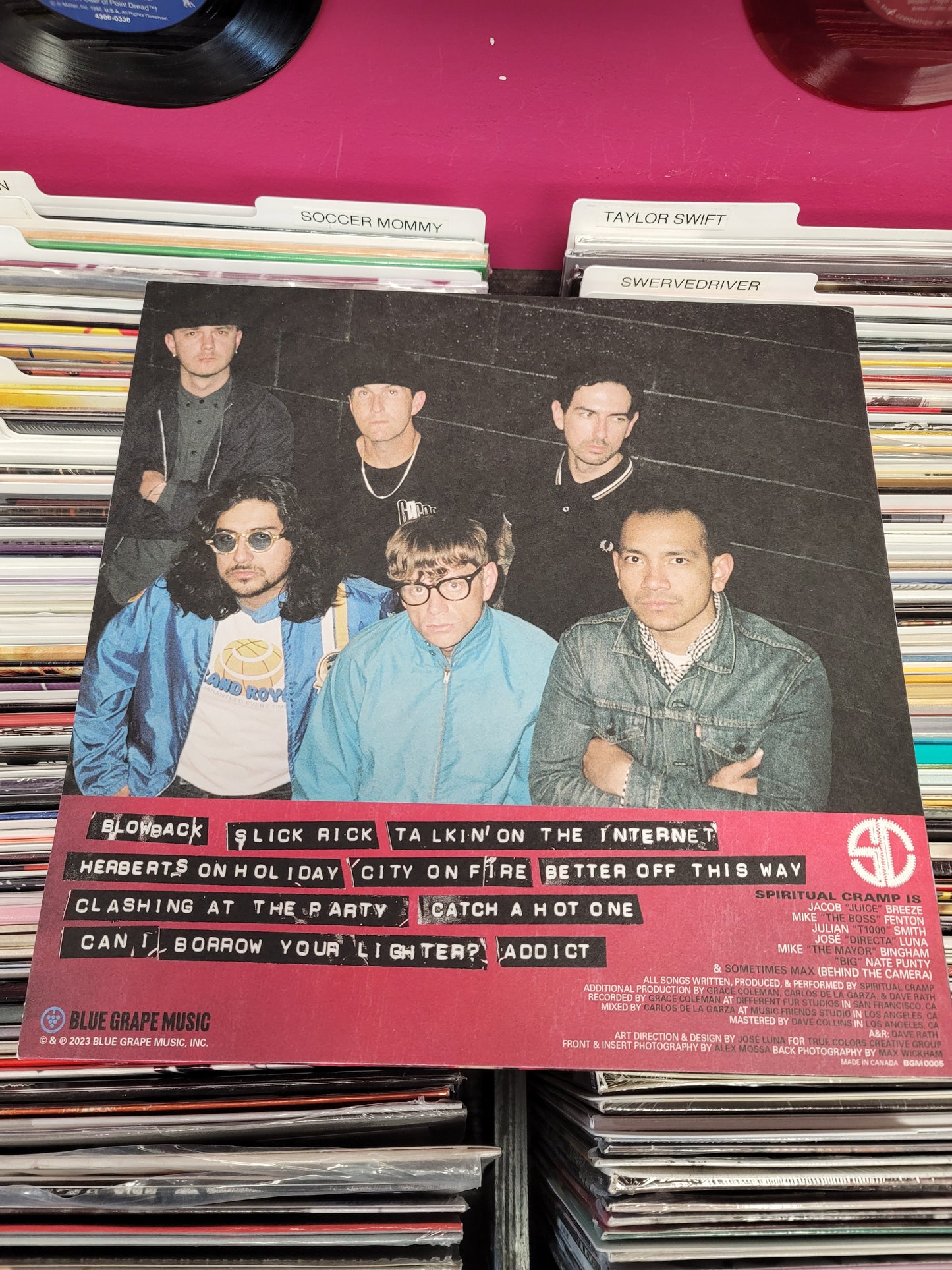 USED: Spiritual Cramp - self-titled LP record (blue vinyl)