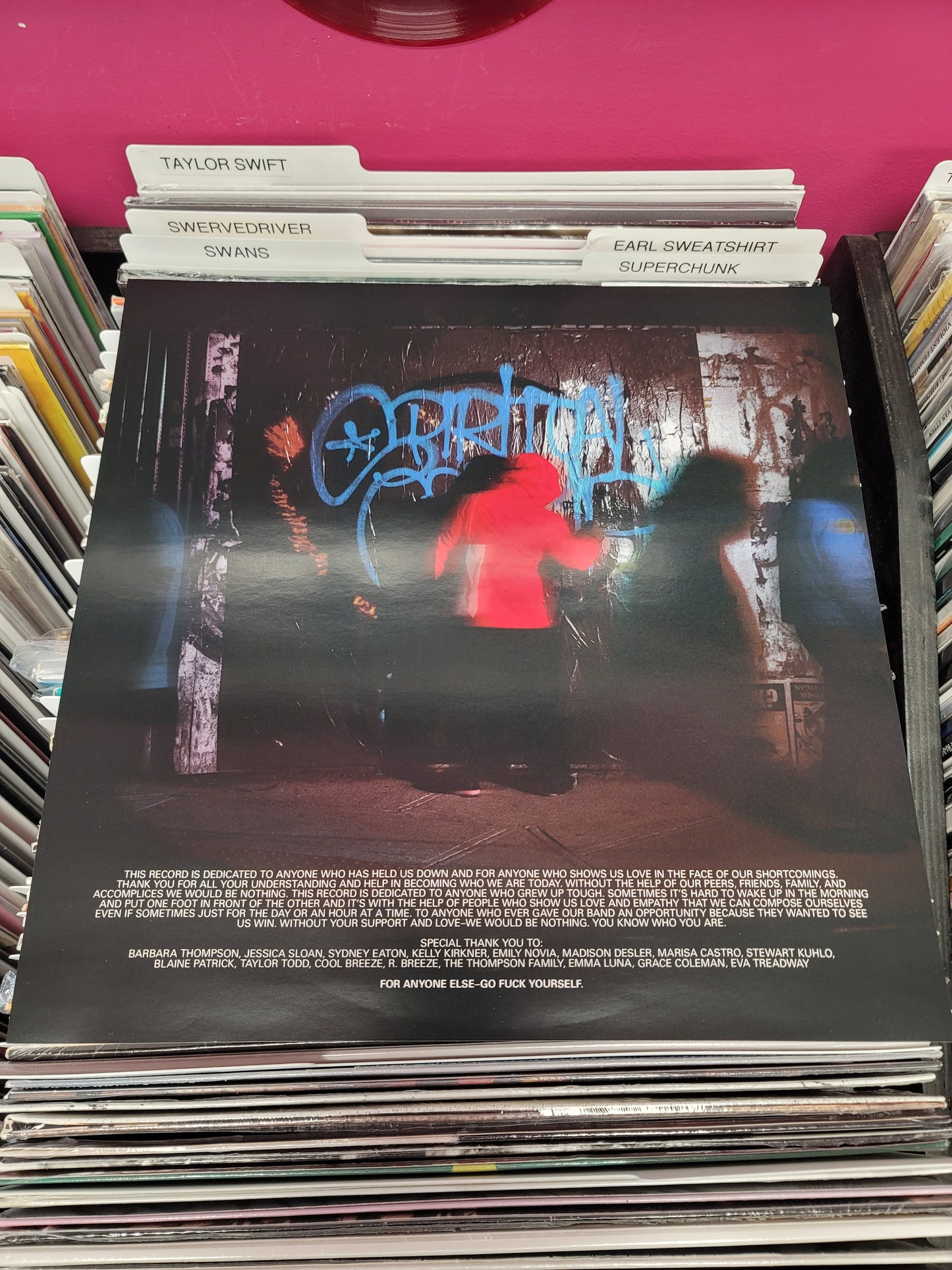 USED: Spiritual Cramp - self-titled LP record (blue vinyl)