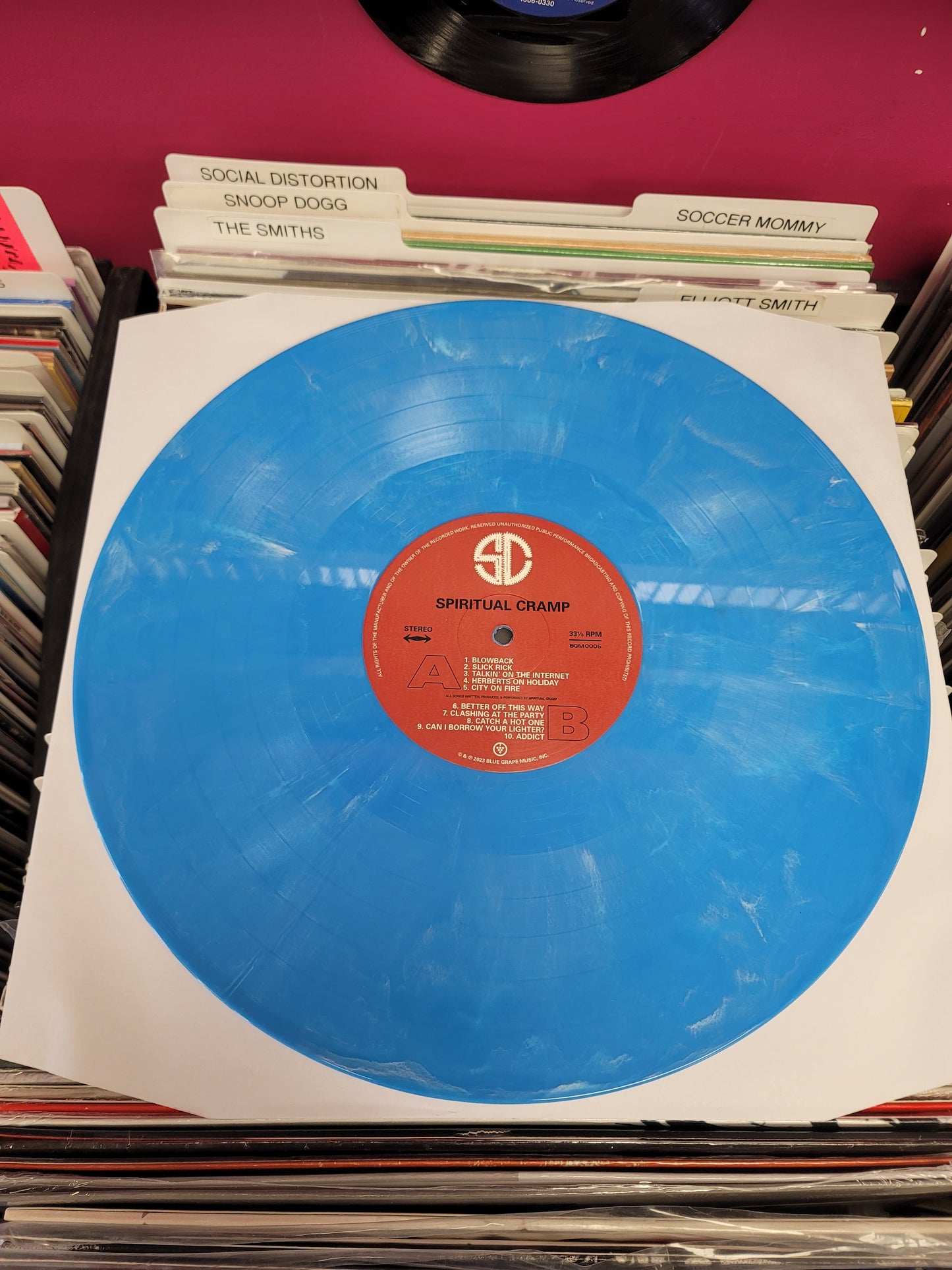 USED: Spiritual Cramp - self-titled LP record (blue vinyl)