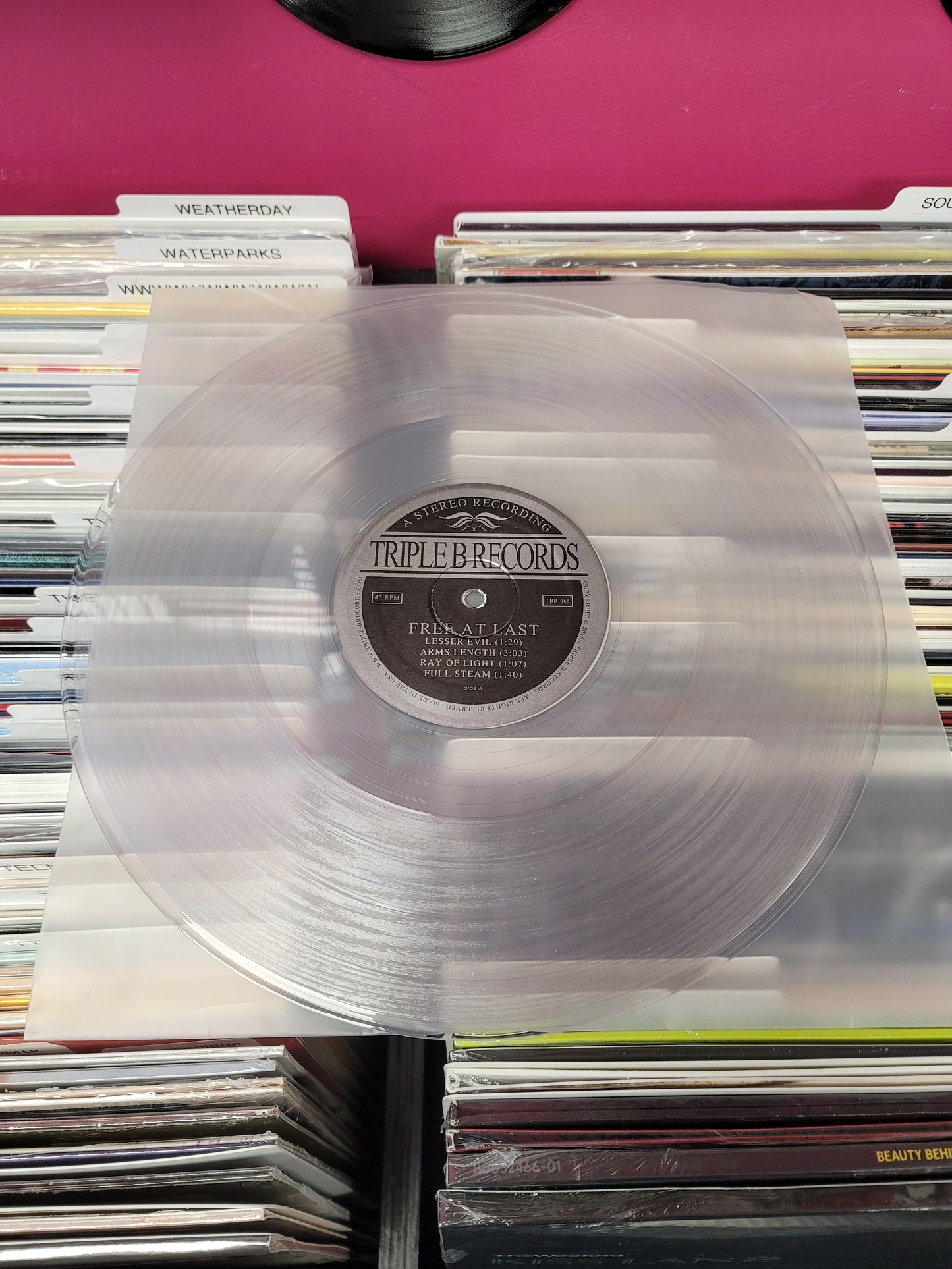 USED: Free At Last - Embrace You LP record (clear vinyl)