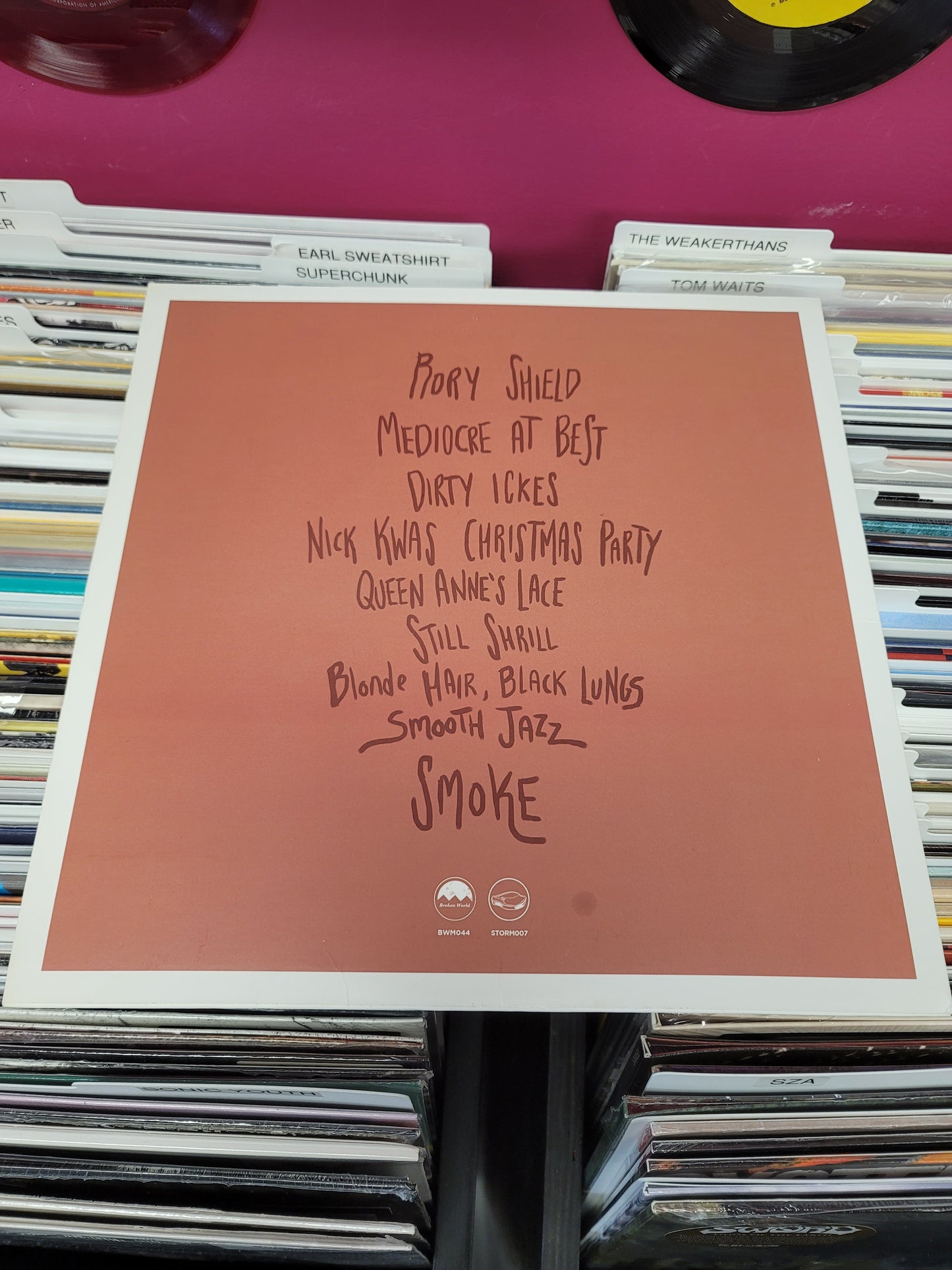 USED: Sorority Noise - Forgettable LP record (blue vinyl w/ white swirls)