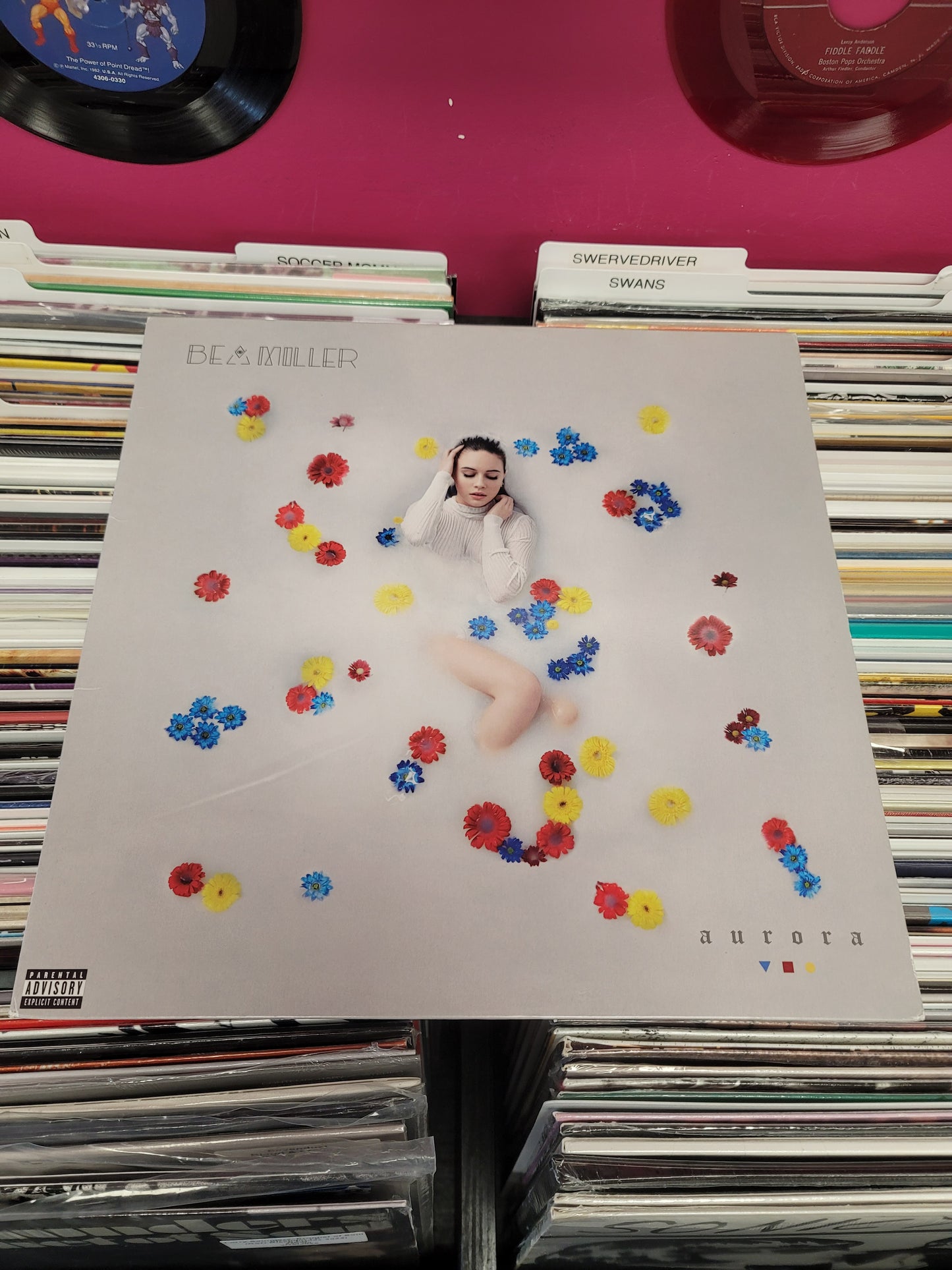 USED: Bea Miller - Aurora LP record (clear vinyl w/ splatter)