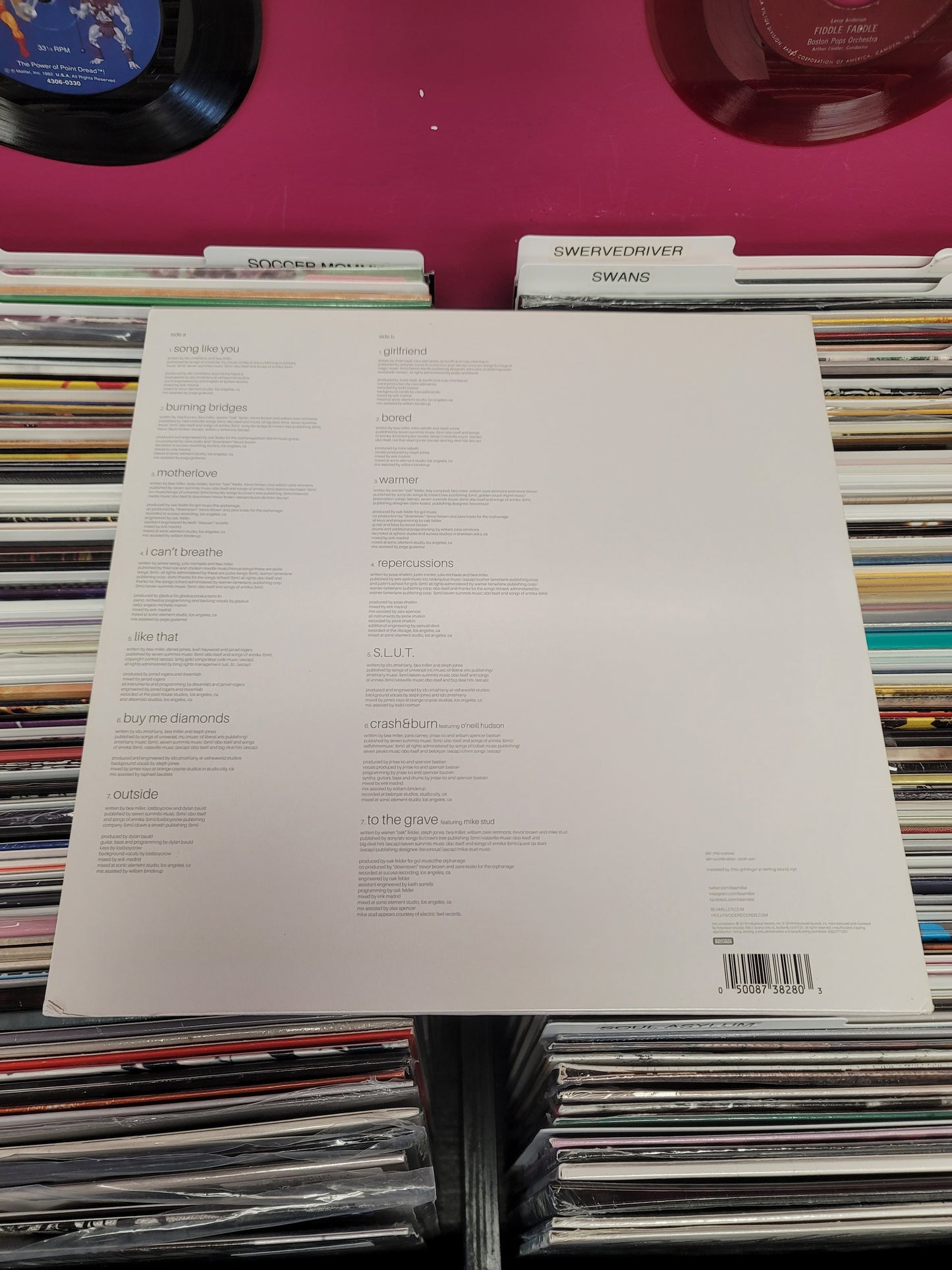 USED: Bea Miller - Aurora LP record (clear vinyl w/ splatter)