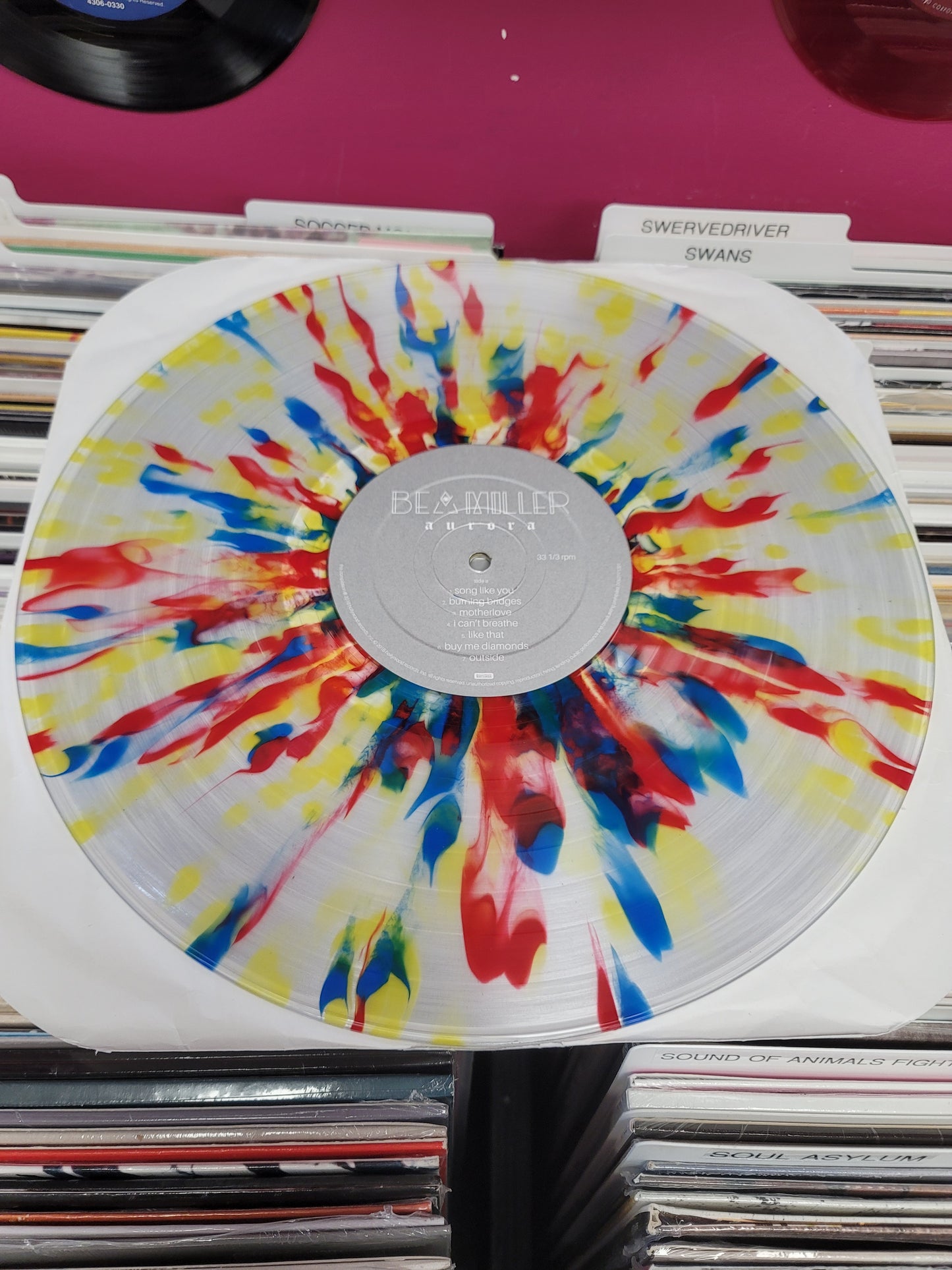USED: Bea Miller - Aurora LP record (clear vinyl w/ splatter)