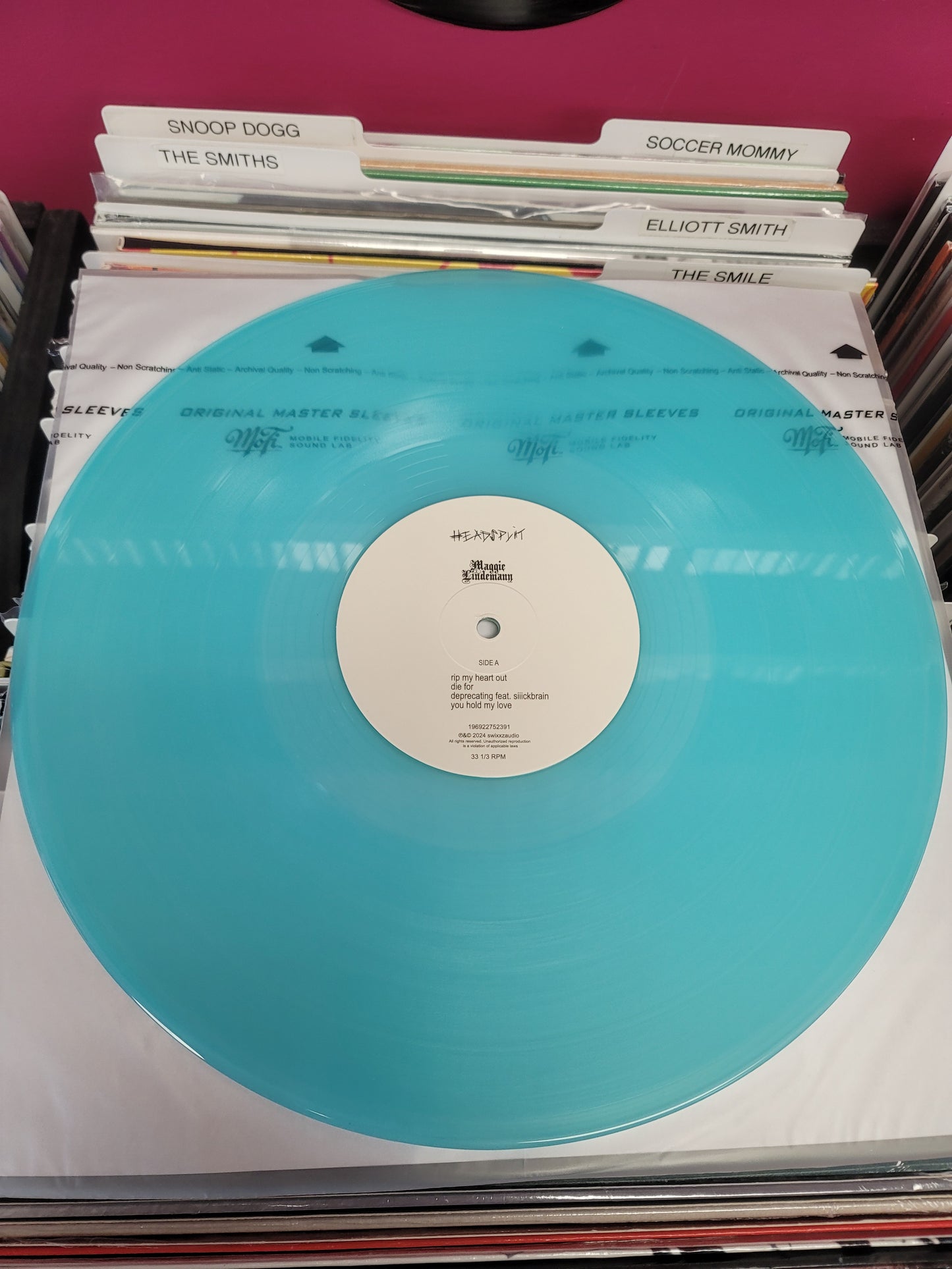 USED: Maggie Lindemann - Headsplit LP record (blue vinyl)