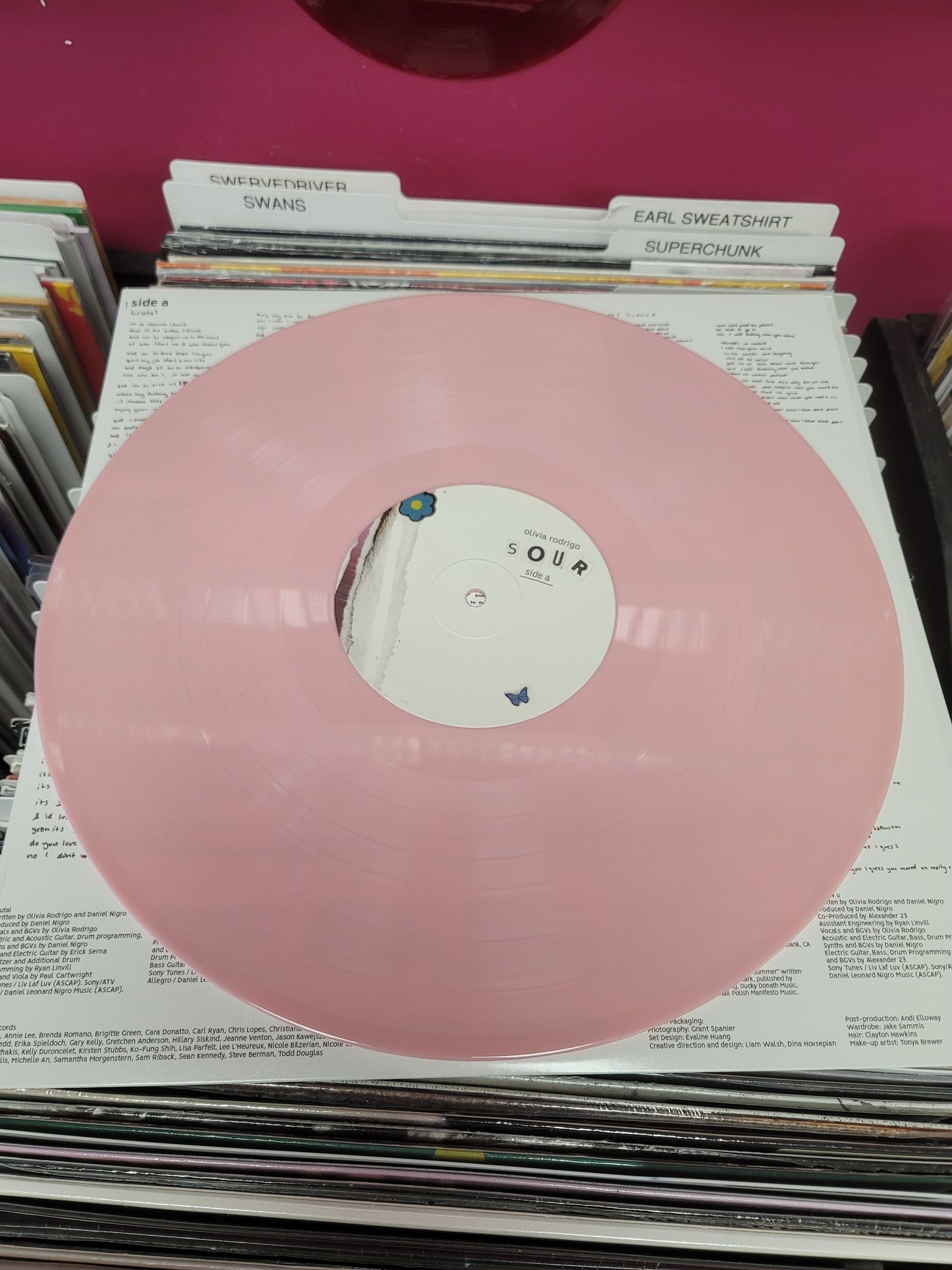 USED: Olivia Rodrigo - SOUR LP record (pink vinyl)