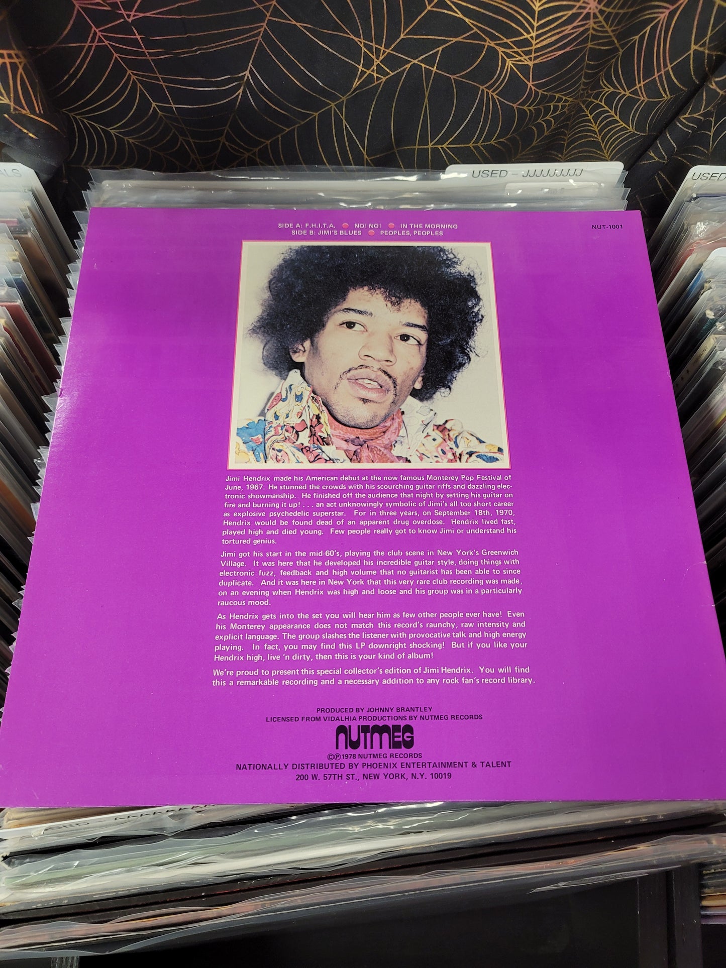 USED: Jimi Hendrix - High, Live n' Dirty LP record (red vinyl)