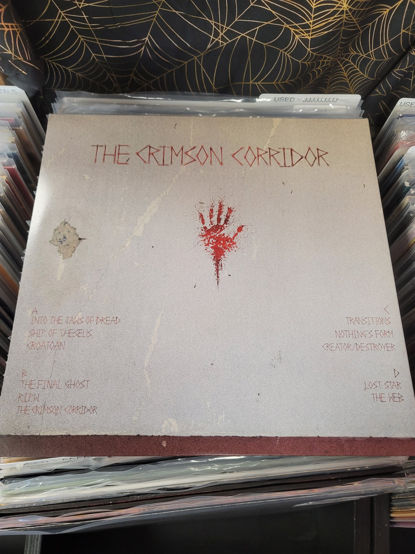 USED: ZAO - The Crimson Corridor LP record (red vinyl w/ black splatter)