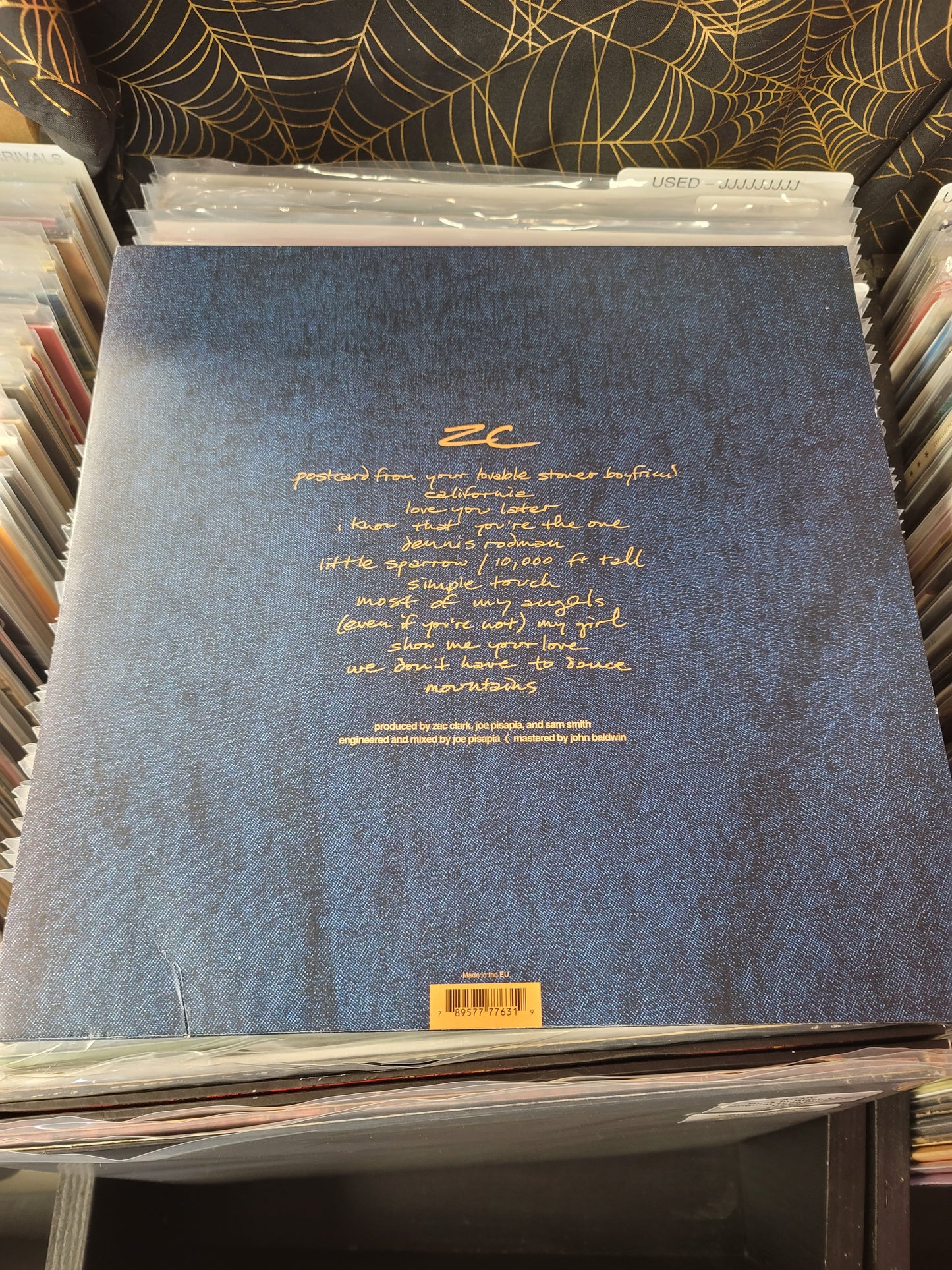 USED: Zac Clark - self-titled LP record (silver vinyl)