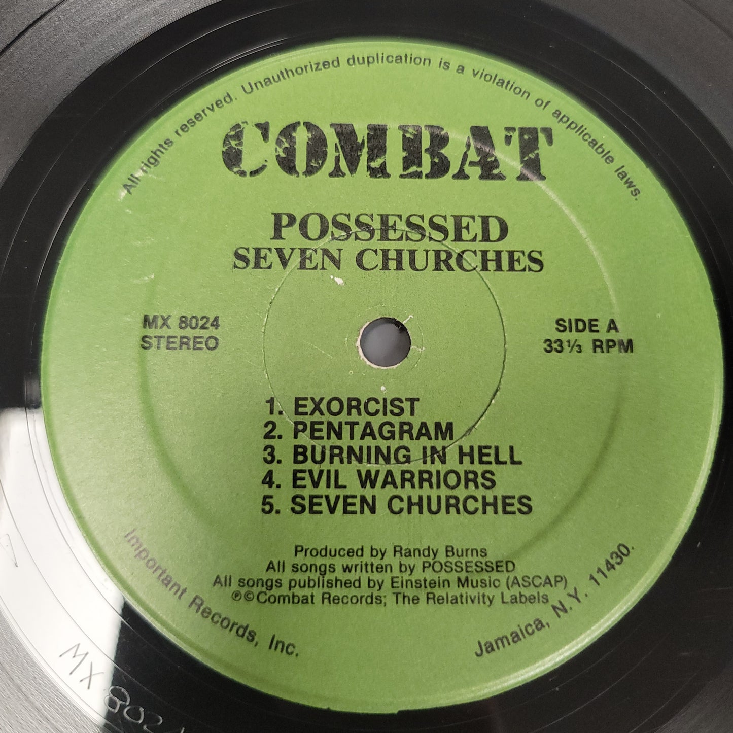 USED: Possessed - Seven Churches LP vinyl record