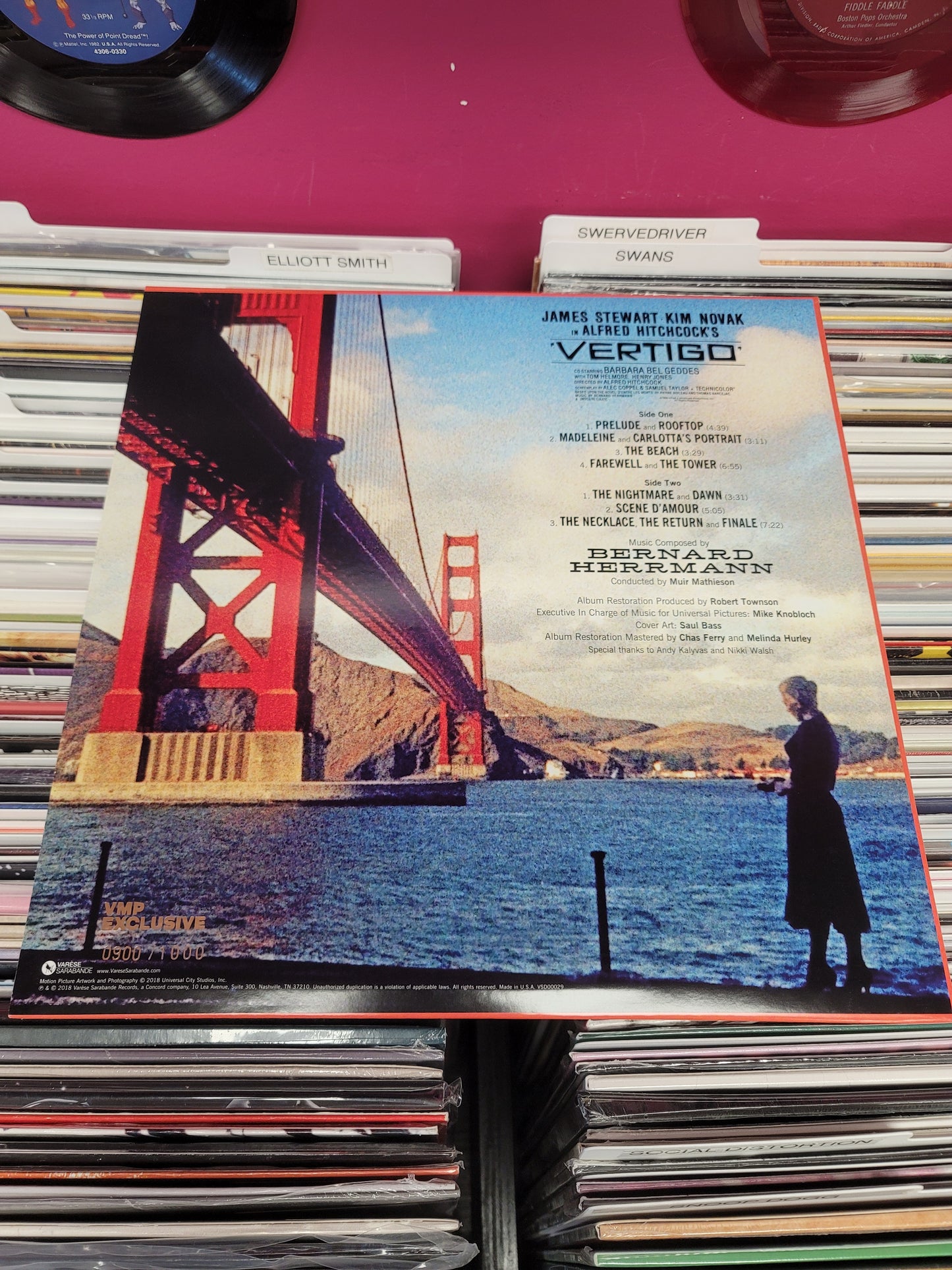 USED: Bernard Herrmann - Vertigo soundtrack LP record (Vinyl Me Please pressing)