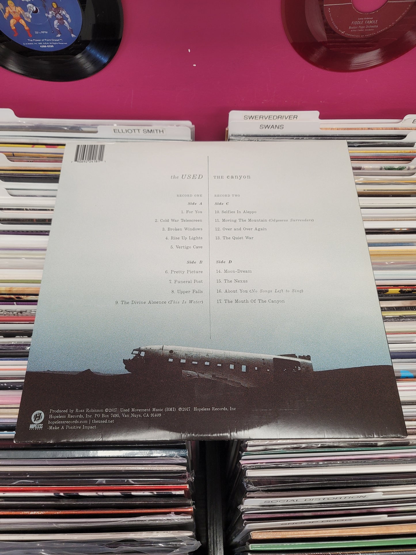 USED: The Used - The Canyon LP record (blue/white vinyl)