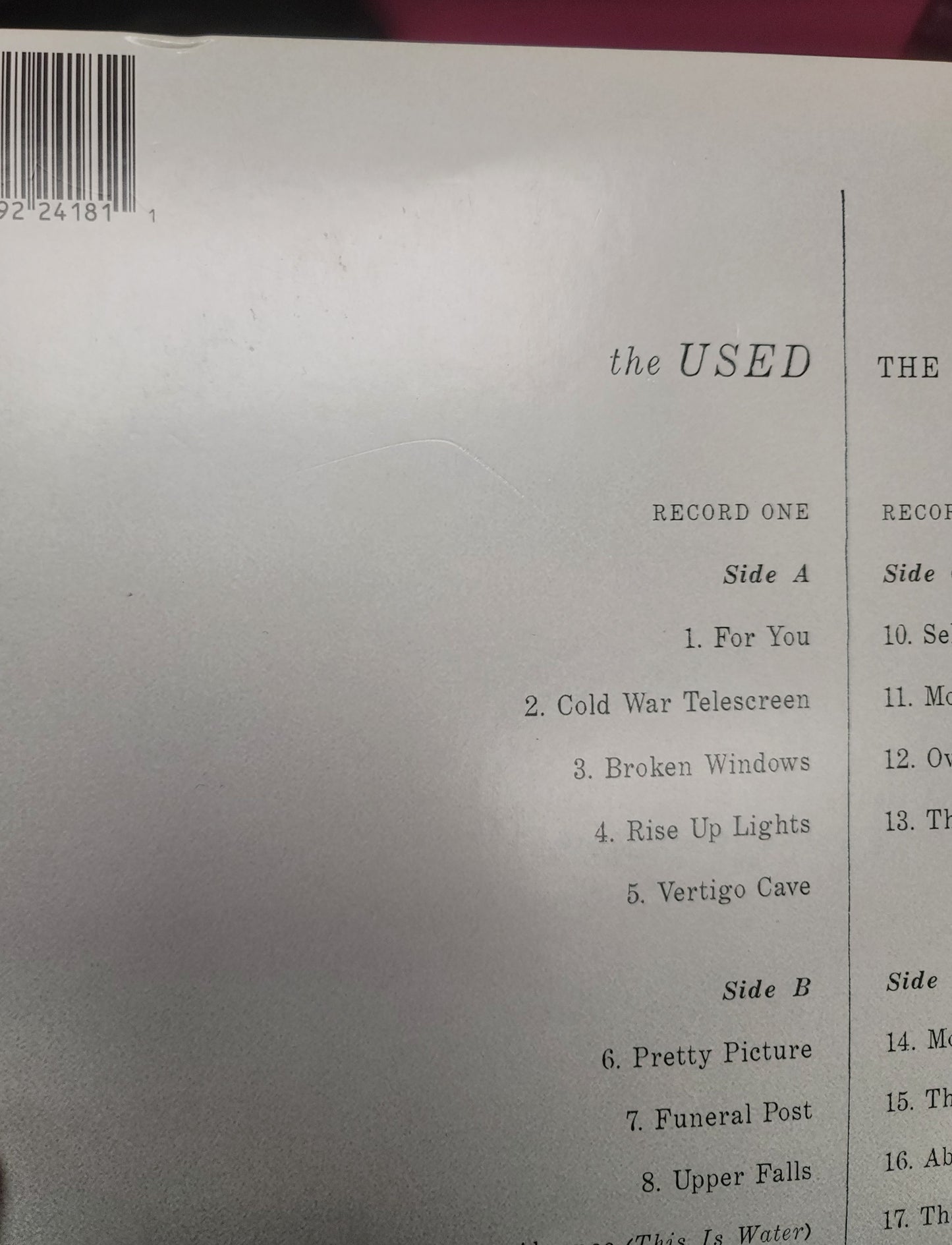 USED: The Used - The Canyon LP record (blue/white vinyl)