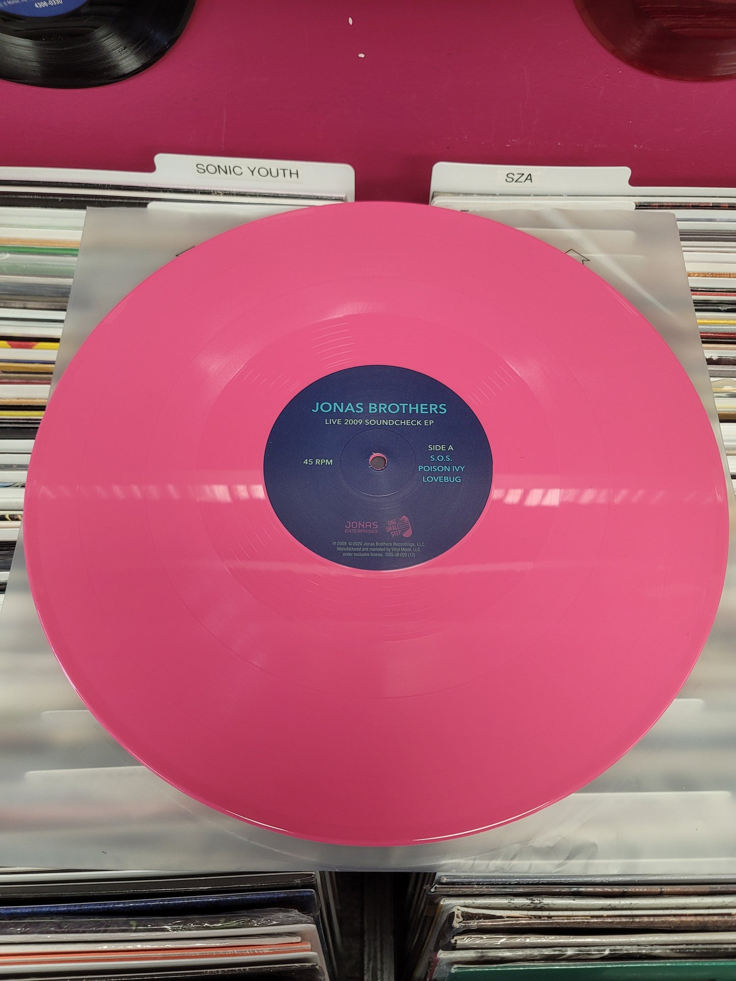 USED: The Jonas Brothers - Live 2009 Soundcheck 12" EP (pink vinyl)