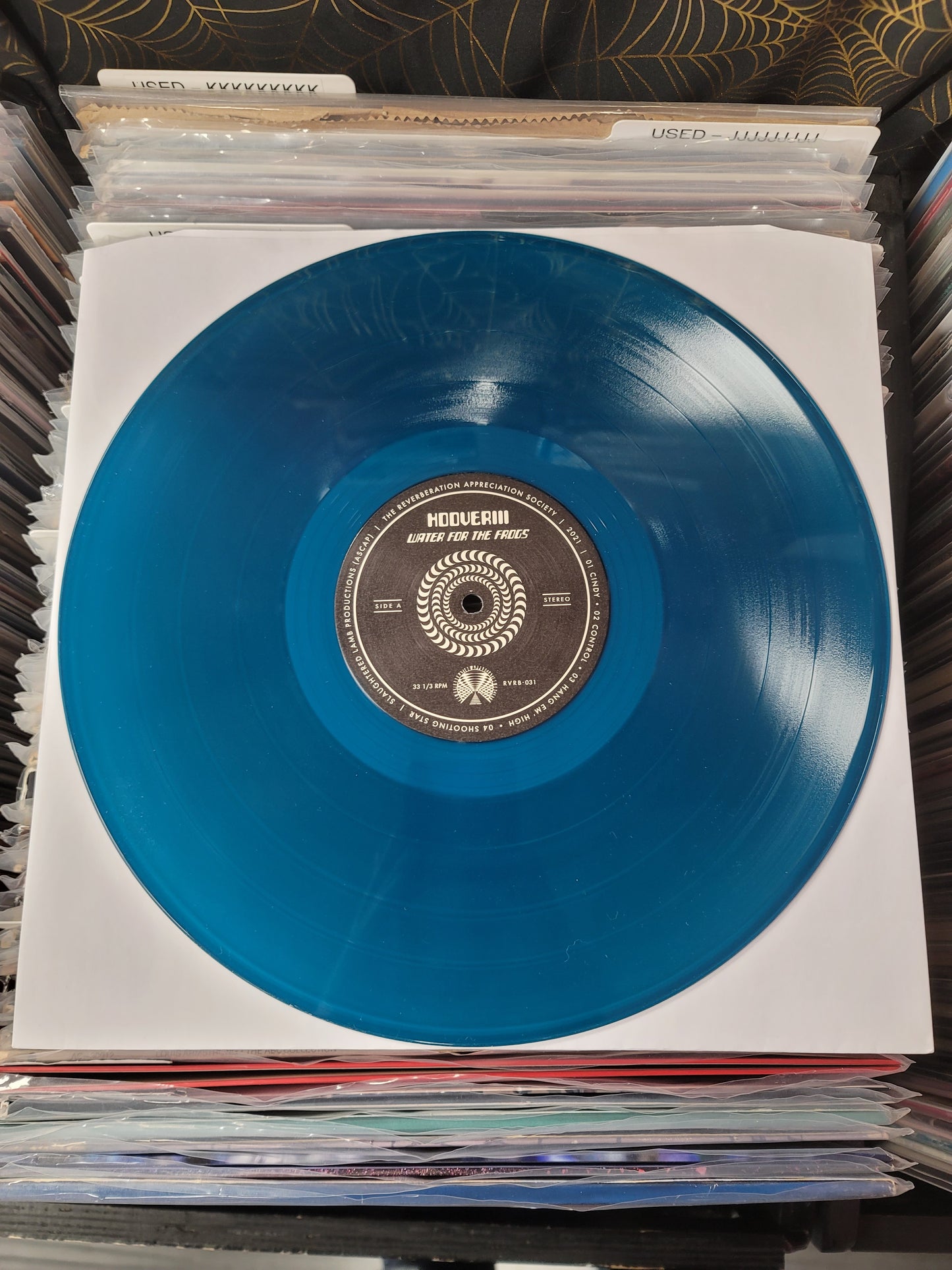 USED: Hooveriii - Water For The Frogs LP record (blue vinyl)