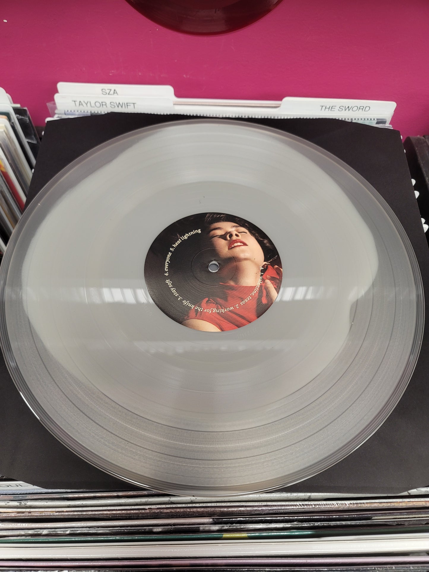 USED: Mitski - Laurel Hell LP record (grey-in-clear vinyl)