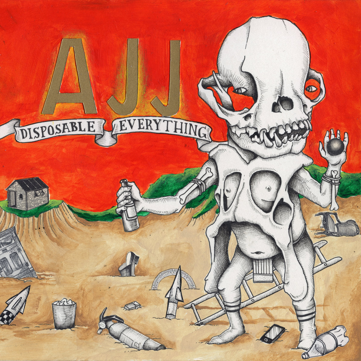 AJJ - Disposable Everything LP red vinyl record