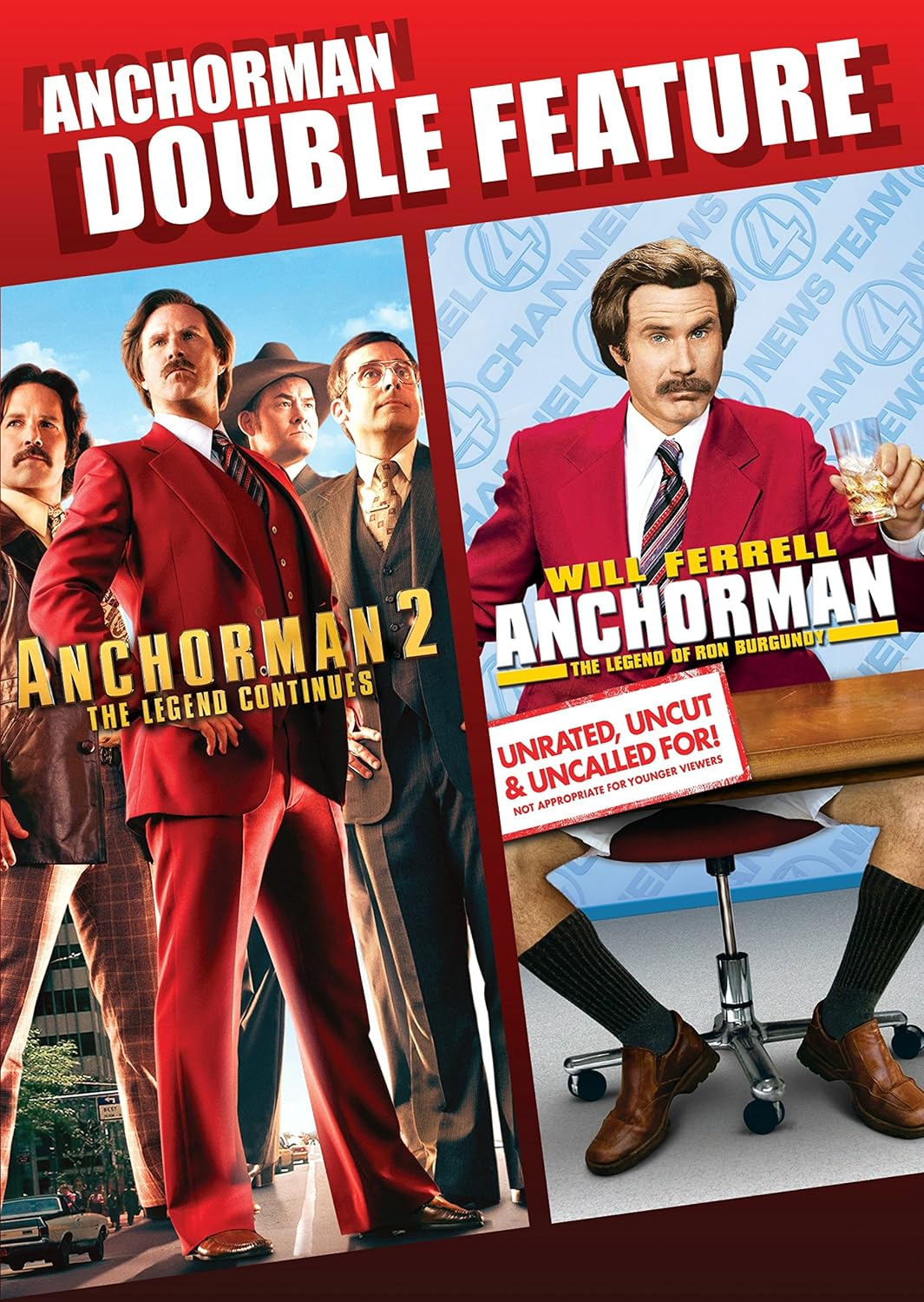 USED: Anchorman double feature DVD