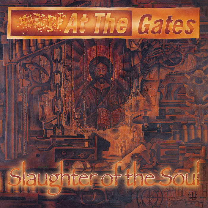 USED: At The Gates - Slaughter of the Soul LP record (orange / black vinyl)