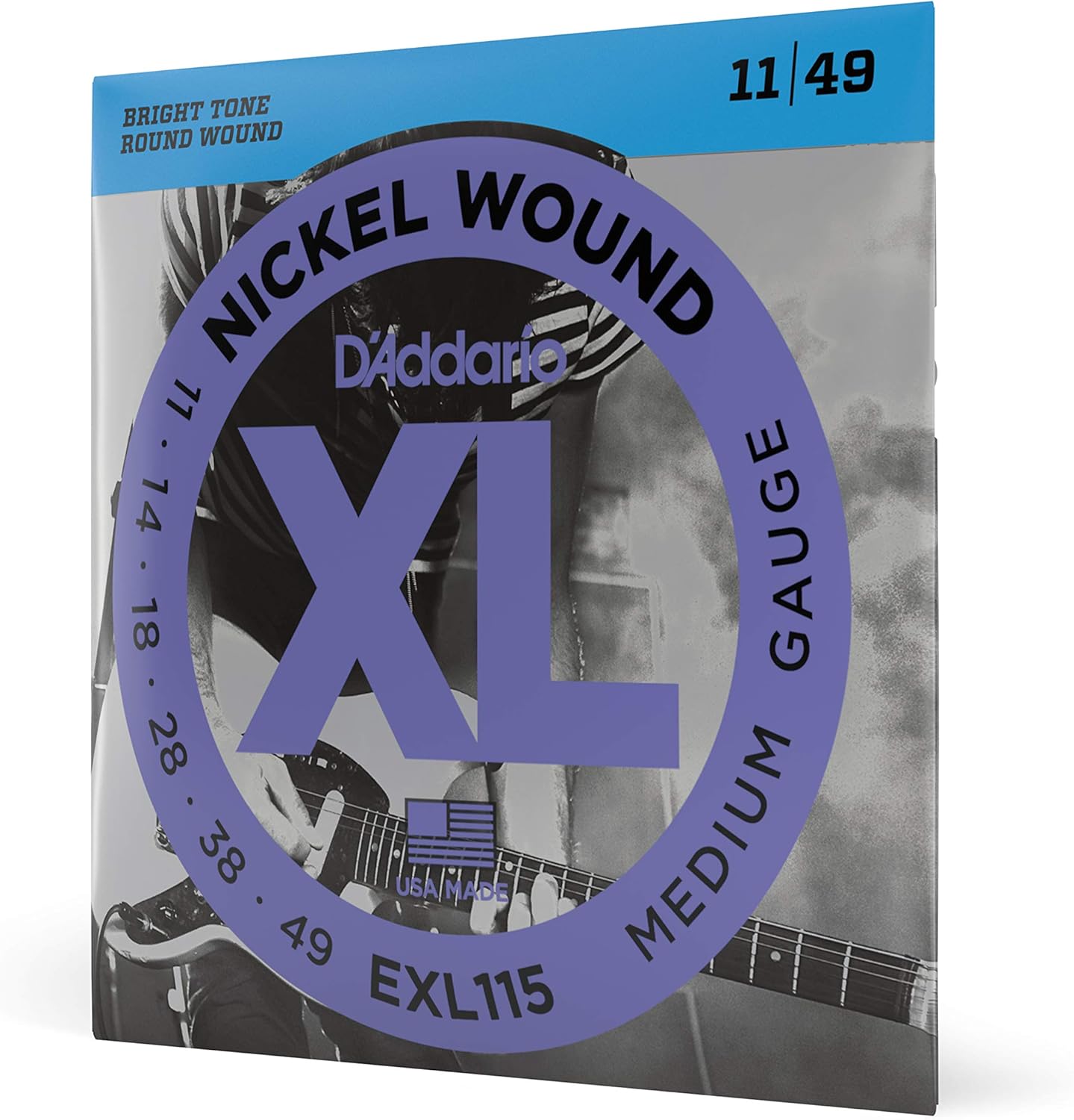 D'Addario EXL115 electric guitar strings (11-49 gauge)