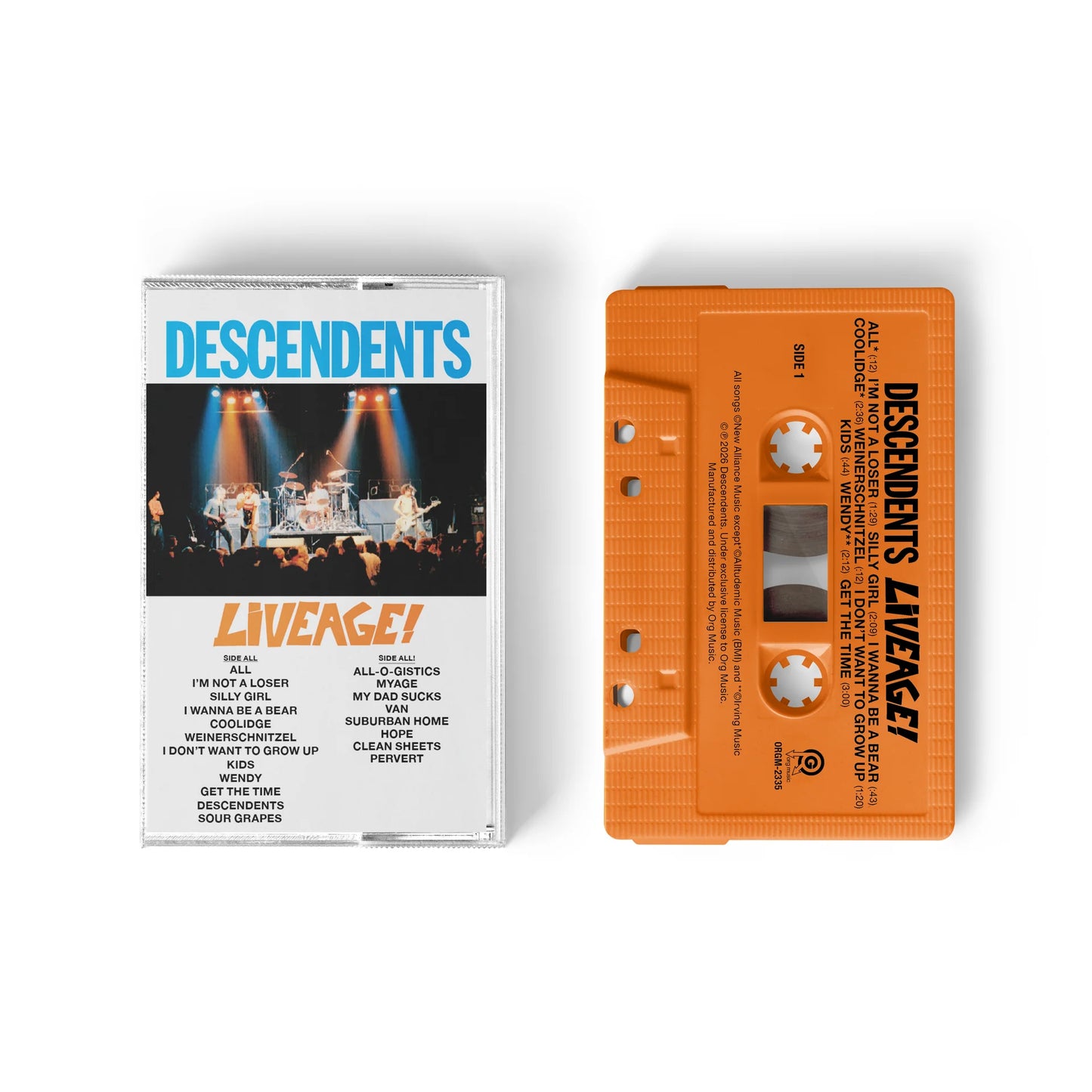 Descendents - Liveage! cassette tape