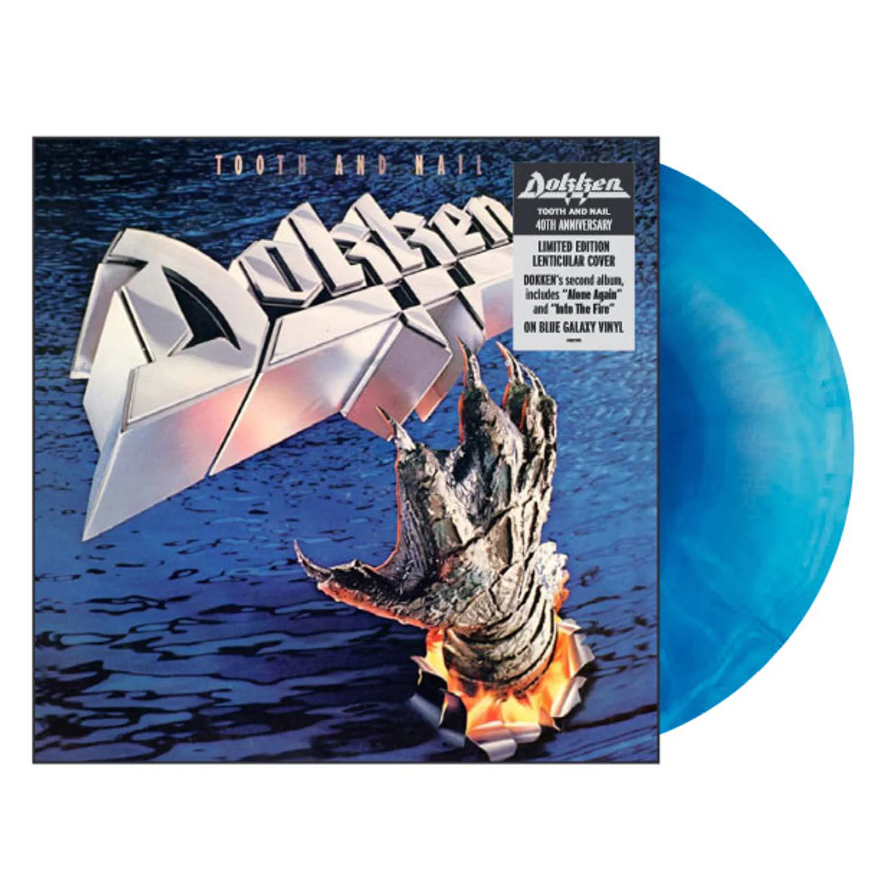 Dokken - Tooth and Nail LP record (blue vinyl / lenticular cover)