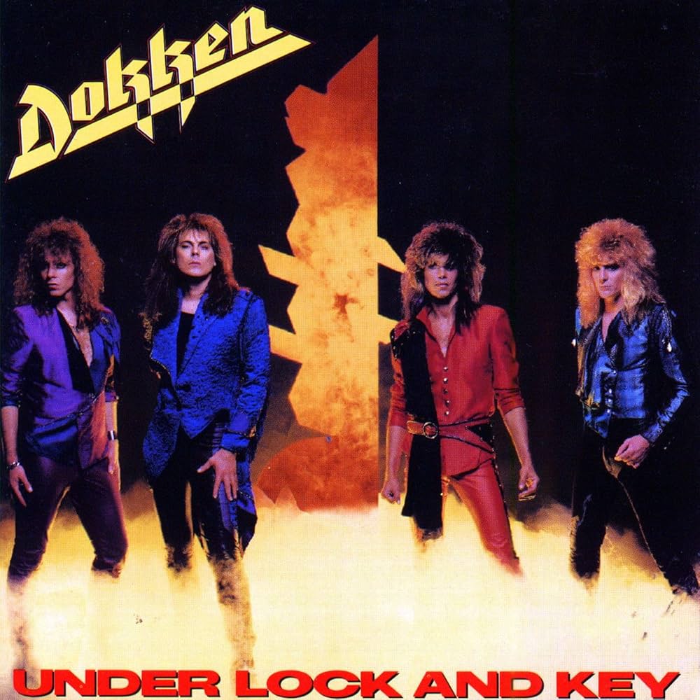 Dokken - Under Lock And Key LP record (yellow vinyl)