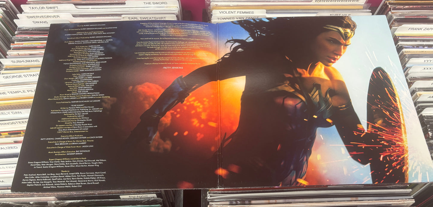 USED: Wonder Woman Original Motion Picture Soundtrack 2xLP record (blue & red vinyl)