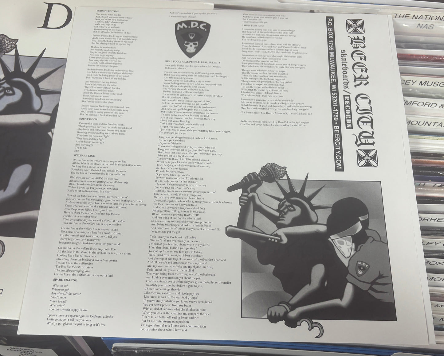 USED: MDC - Shades of Brown LP (blue vinyl)