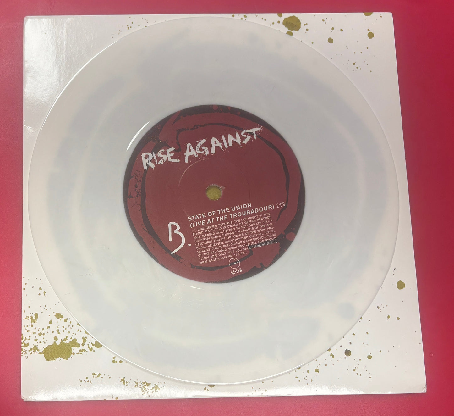 USED: Rise Against - Ready to Fall 7" single (white vinyl)