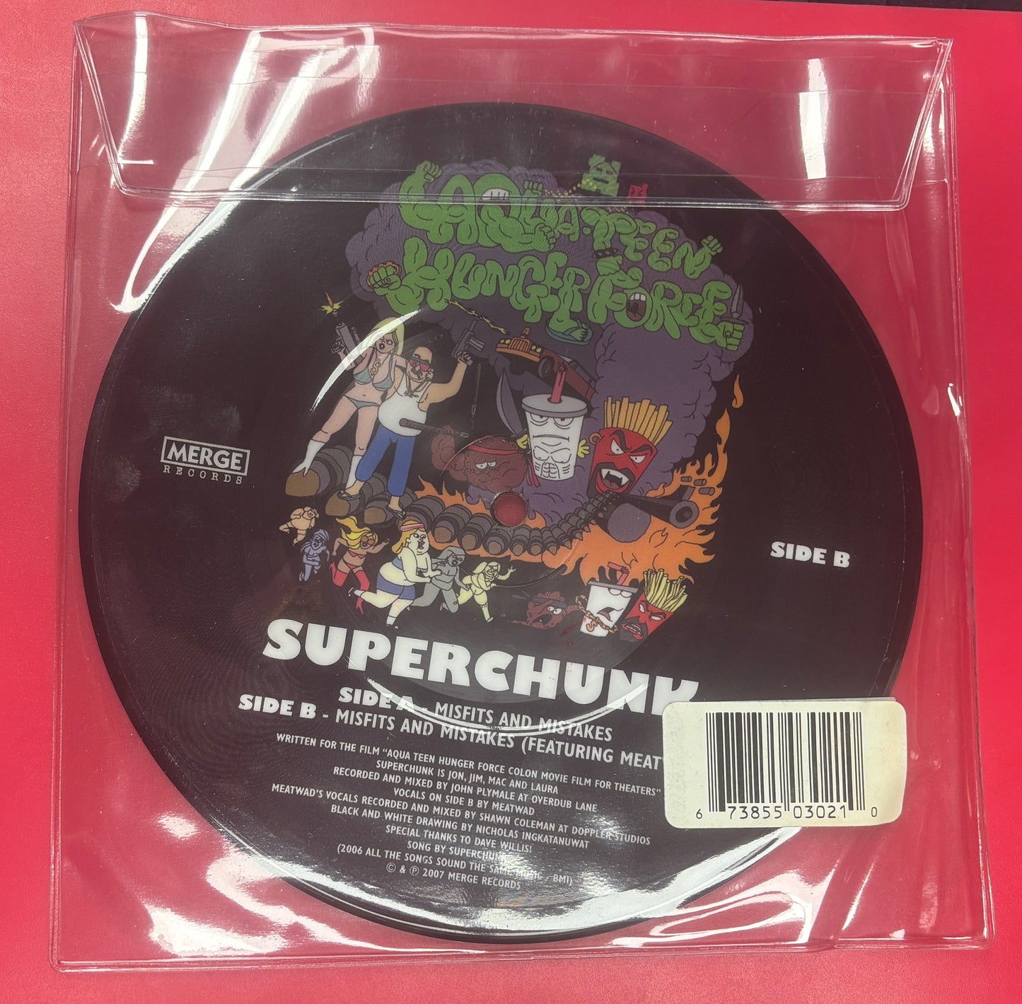 USED: Superchunk - Misfits & Mistakes 7" vinyl picture disc record (2007)