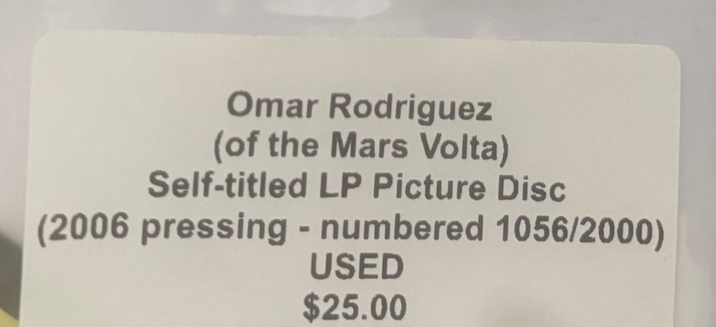 USED: Omar Rodriguez (of the Mars Volta) - Selt-titled LP vinyl picture disc record (2006 pressing Limited to 2000 and numbered)