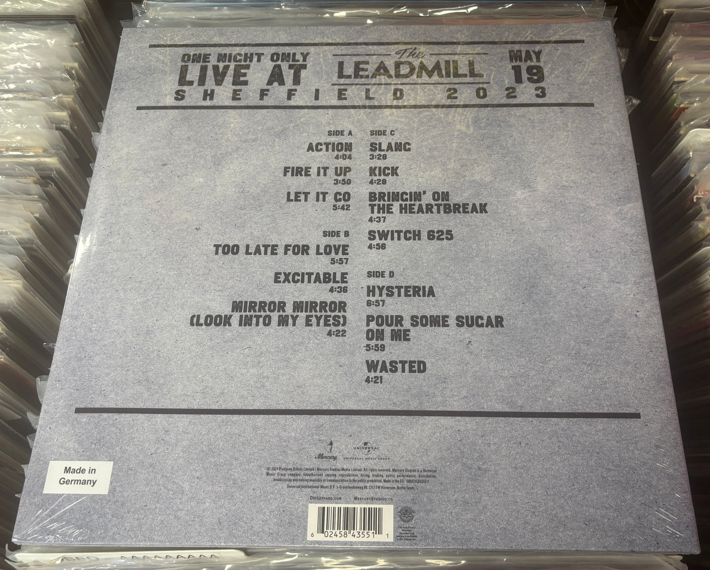 USED: Def Leppard - One Night Only: Live at the Leadmill 2023 LP silver vinyl record (STILL SEALED)