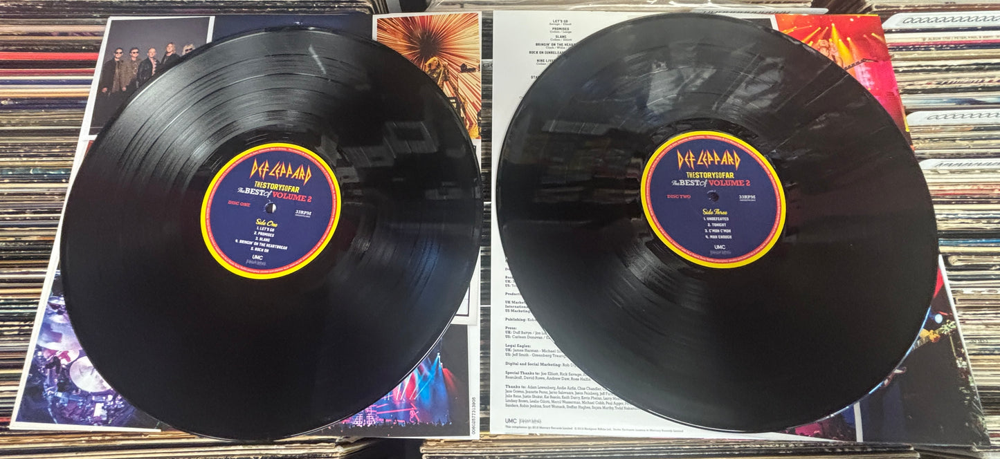 USED: Def Leppard - The Story So Far: The Best of Volume 2 double LP vinyl record