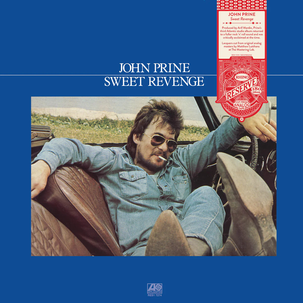 John Prine - Sweet Revenge LP vinyl record (Rhino Reserve pressing)