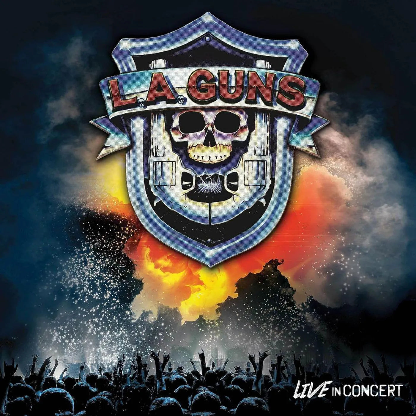 L.A. Guns - Live In Concert LP record (blue vinyl)