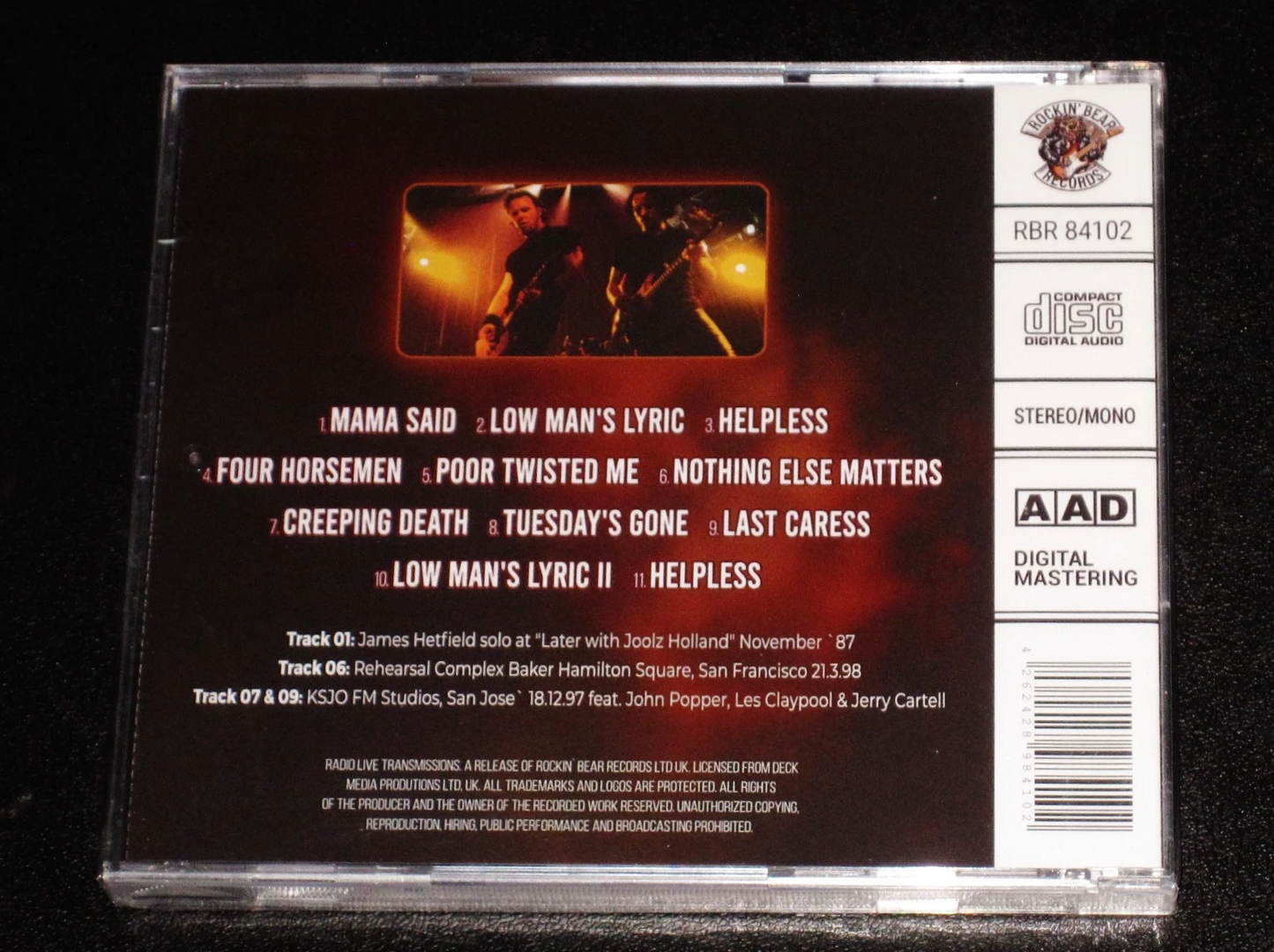 Metallica - Unplugged/ Acoustic Sessions CD