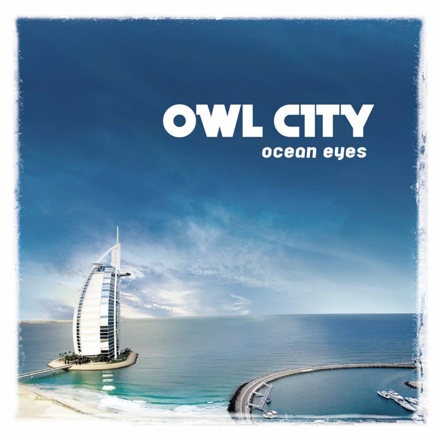 Owl City - Ocean Eyes LP record (opaque white/translucent blue vinyl)